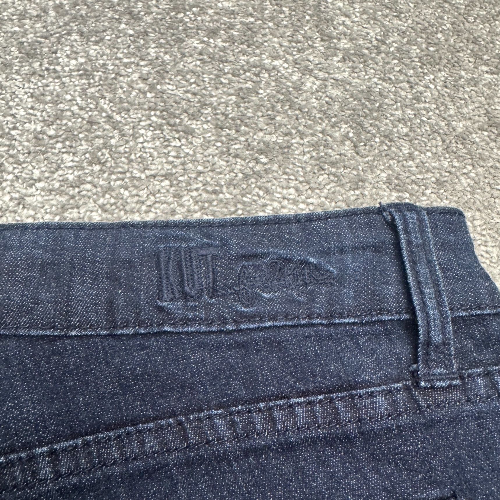 Vintage KUT From The Cloth Skinny Denim Jeans Womens 4 Blue Dark Wash Mid Rise Stretch Size 27" / US 4 / IT 40 - 6 Thumbnail
