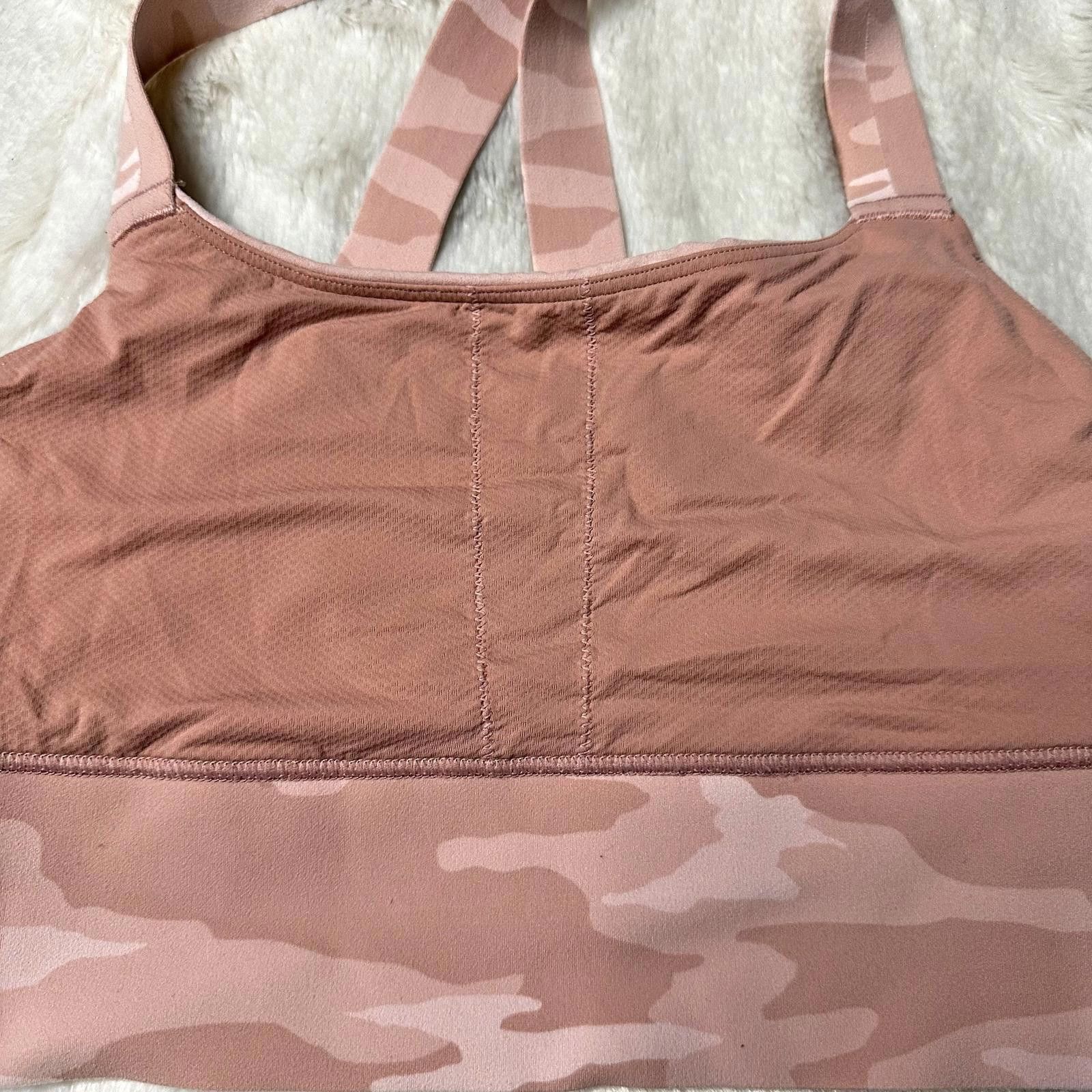 Athleta Athleta Women's XS Pink Camo Longline Sports Bra Crossback Size ONE SIZE - 5 Thumbnail