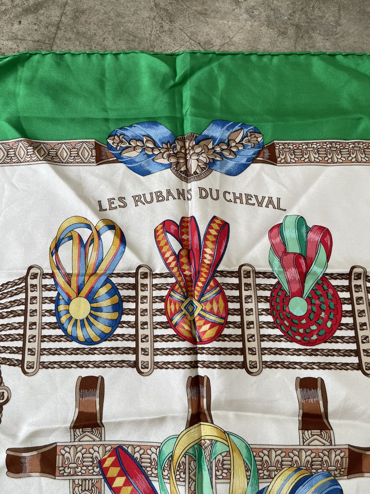 Hermes Hermes Les Rubans Du Cheval Silk Scarf Size ONE SIZE - 6 Thumbnail