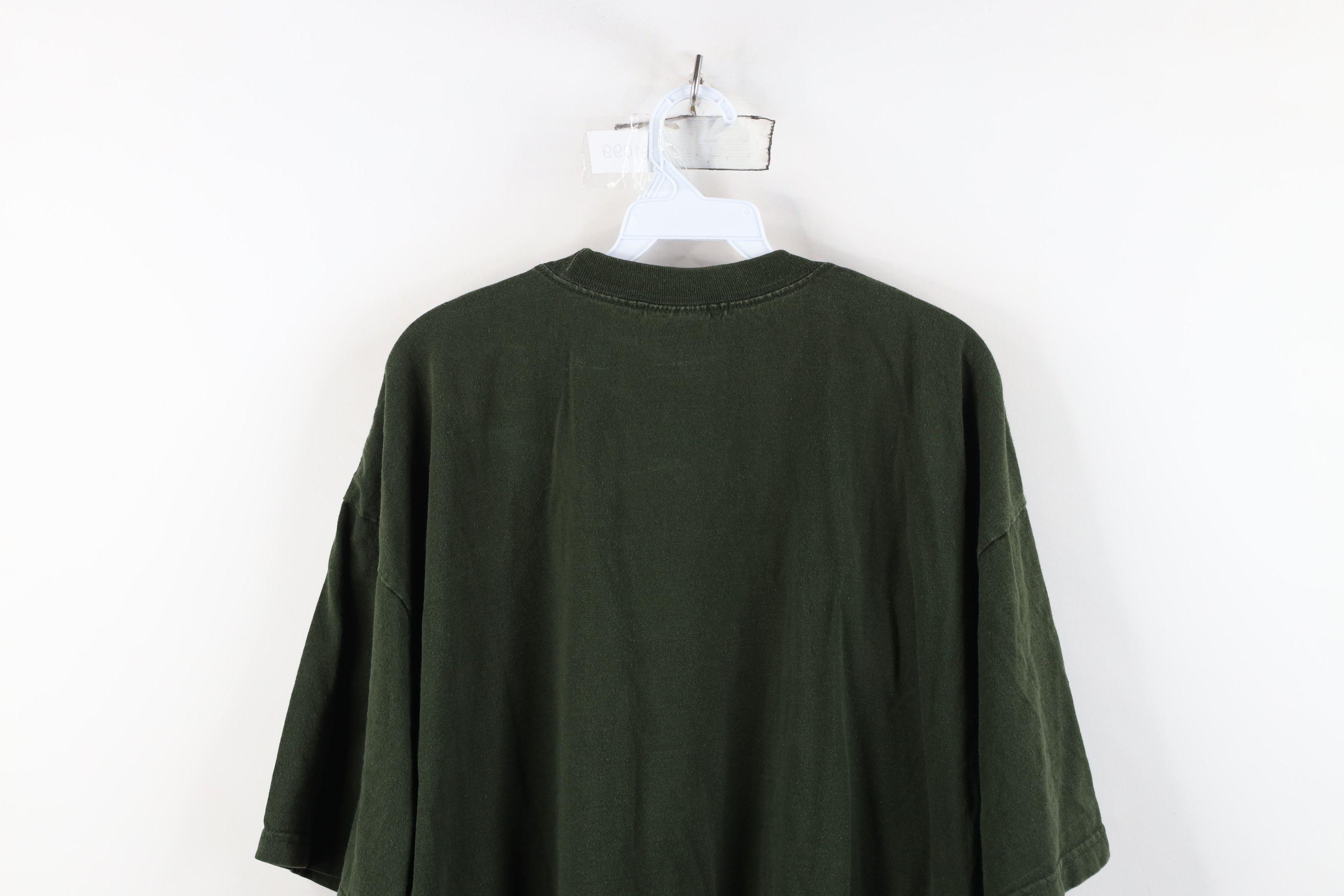 Vintage Vintage 90s Streetwear Heavyweight T-Shirt Green Cotton Size US XXL / EU 58 / 5 - 10 Thumbnail