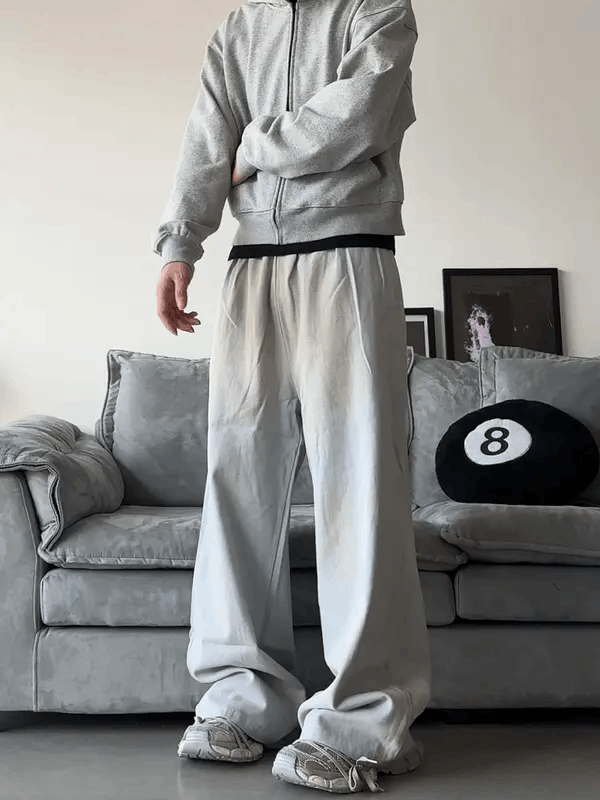 Vintage Asakura x Jinno Baggy Gray Wide Leg Pants Size US 32 / EU 48 - 1 Thumbnail
