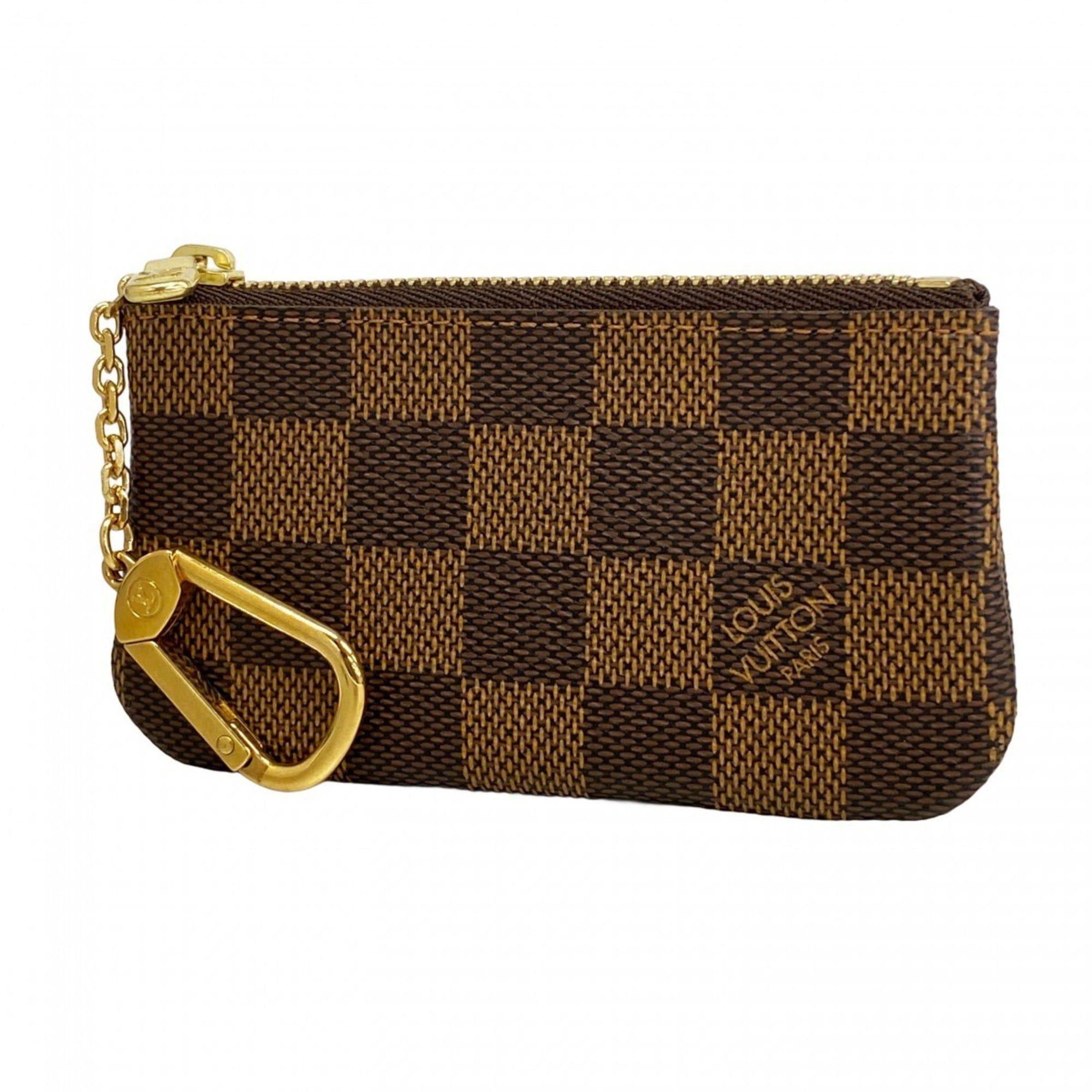 Louis Vuitton Damier Pochette Cle Wallet/Coin Case N62658 Ebene for Men and Women