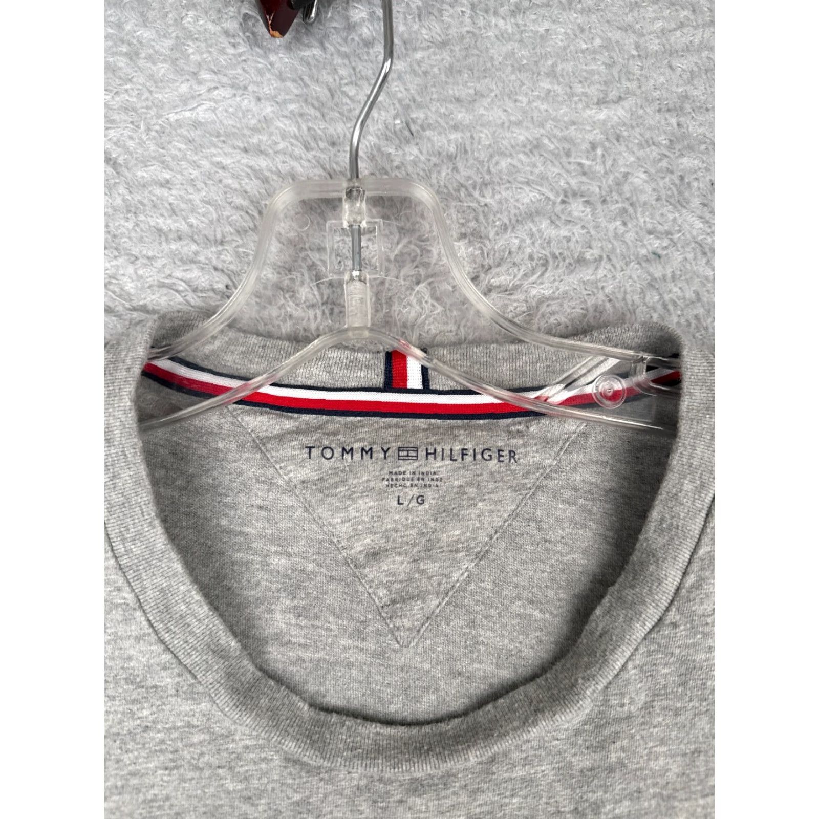 Tommy Hilfiger Tommy Hilfiger Jeans Shirt Adult Large Gray Long Sleeve Crew Neck 100% Cotton Logo Mens Size US L / EU 52-54 / 3 - 7 Thumbnail