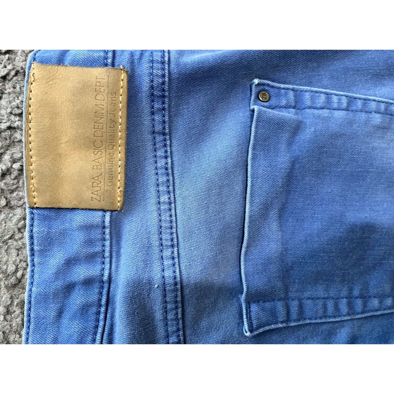 Zara ZARA Basic Jeans Women Blue 6 Regular Size Solid USA Womens Size 28" / US 6 / IT 42 - 5 Thumbnail