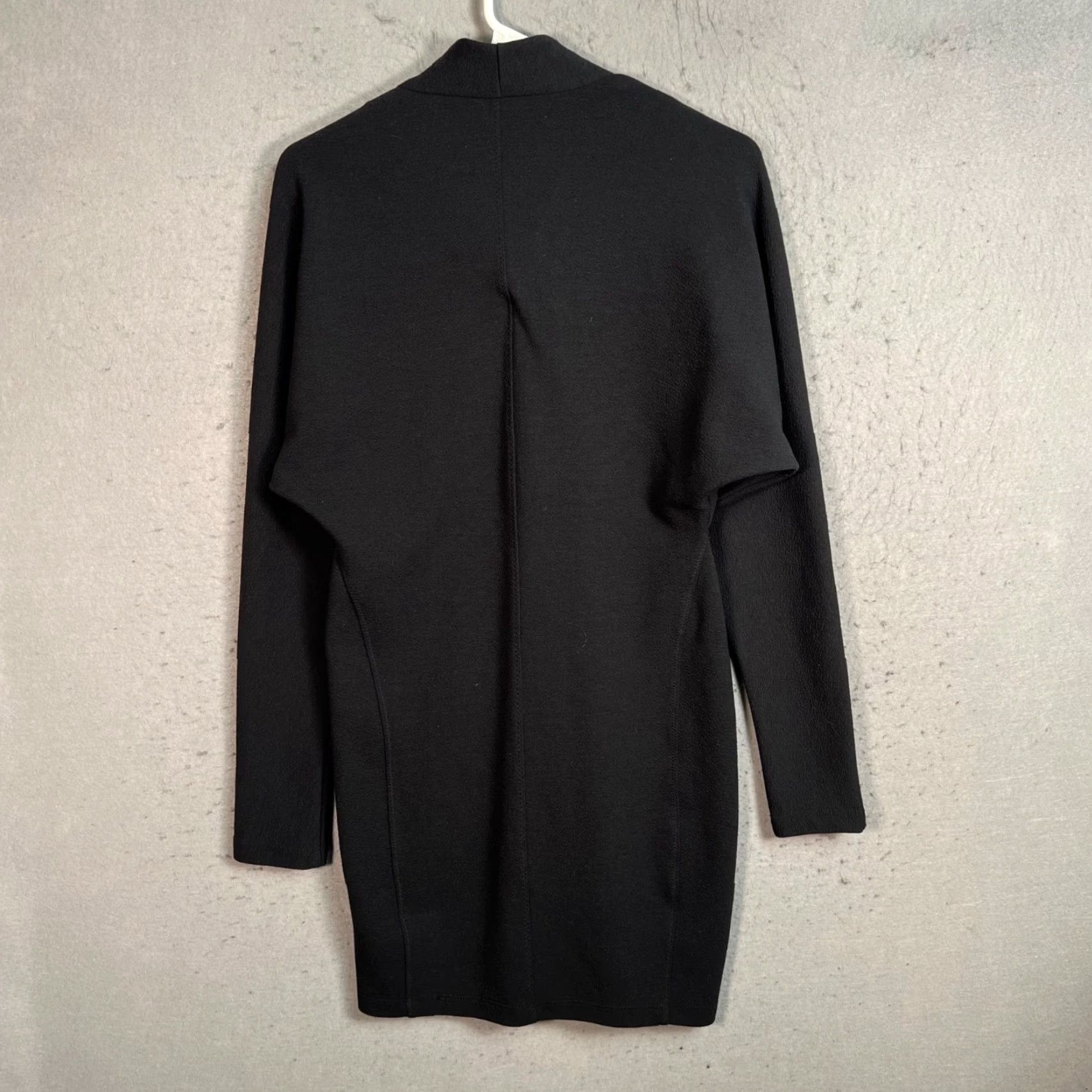 Vintage Daily Practice Womens Small Black V Neck Long-Sleeve Tunic Dress Dress Size S / US 4 / IT 40 - 2 Thumbnail