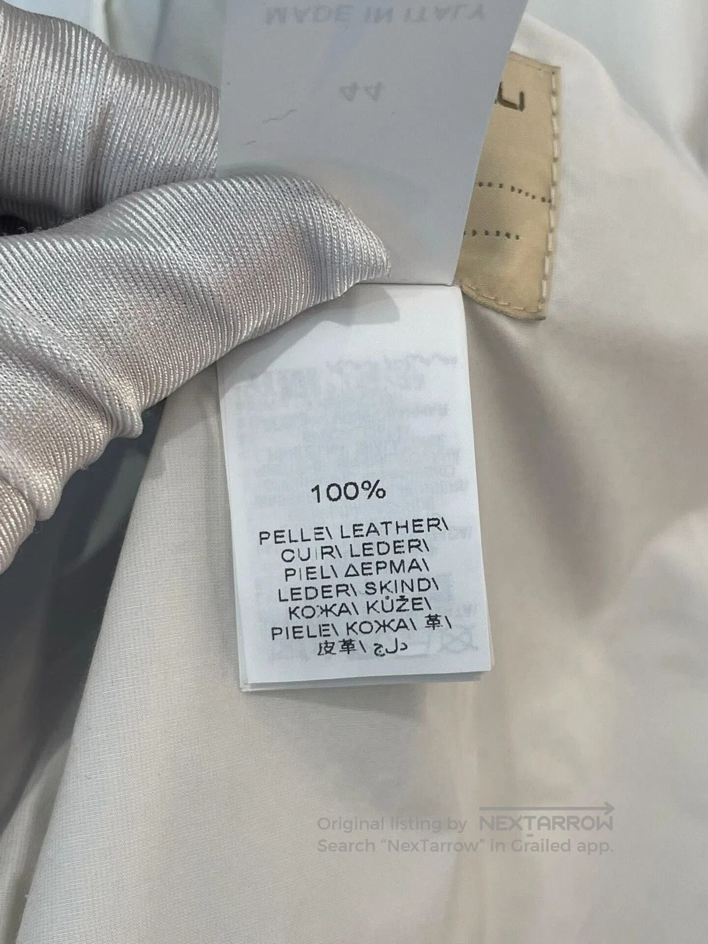 Brunello Cucinelli Brunello Cucinelli Beige Leather Hooded Jacket. Size US XL / EU 56 / 4 - 5 Thumbnail
