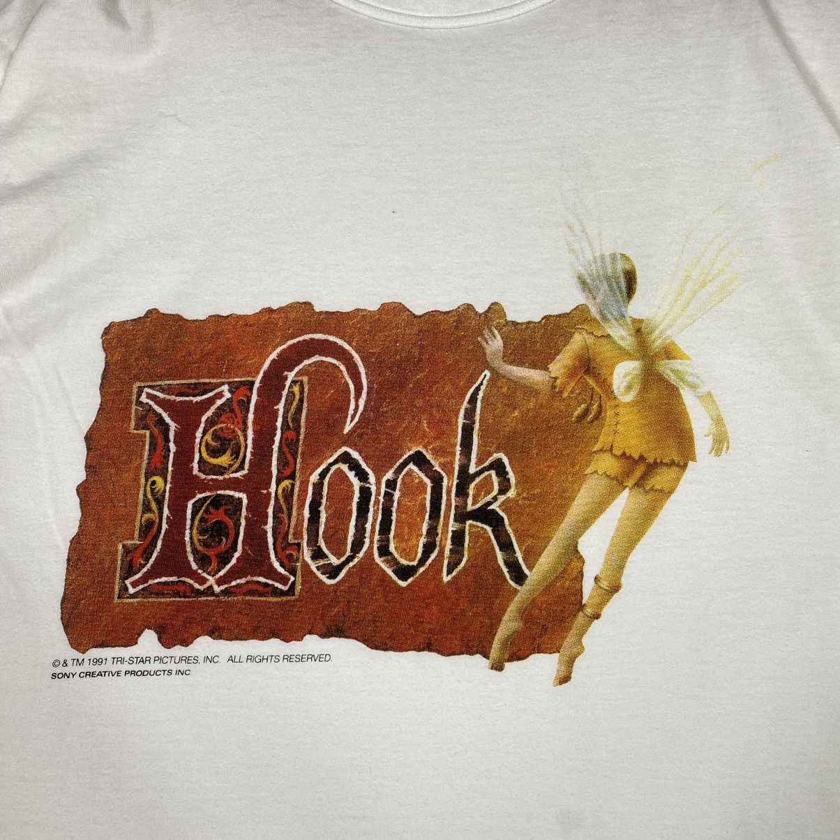 Sony × Vintage VINTAGE 1991 HOOK PETER PAN TINKER BELL MOVIE SONY PROMO TEE Size US S / EU 44-46 / 1 - 3 Thumbnail