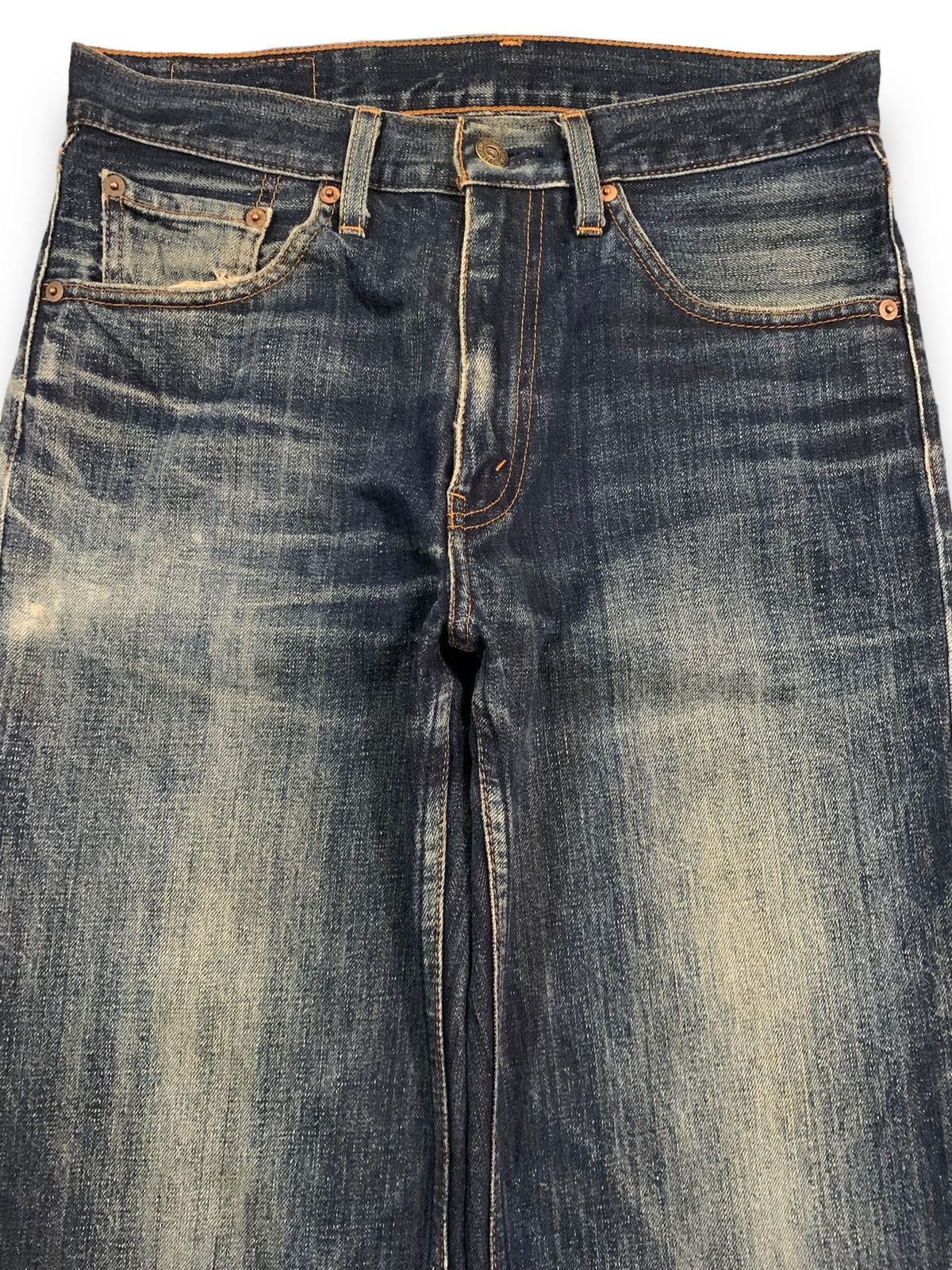 Levi's Vintage 90s Levis 502 Blue Wash Relaxed Fit Ripped Jeans Size US 30 / EU 46 - 3 Thumbnail