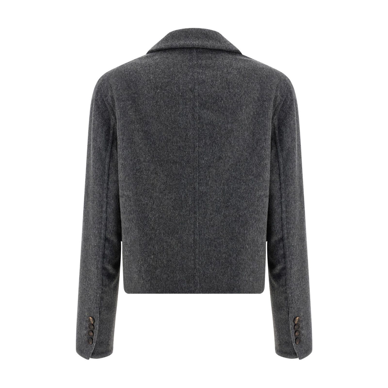 Brunello Cucinelli BRUNELLO CUCINELLI Gray Wool Blazer Jacket New & Authentic ( Size M / US 6-8 / IT 42-44 - 2 Thumbnail