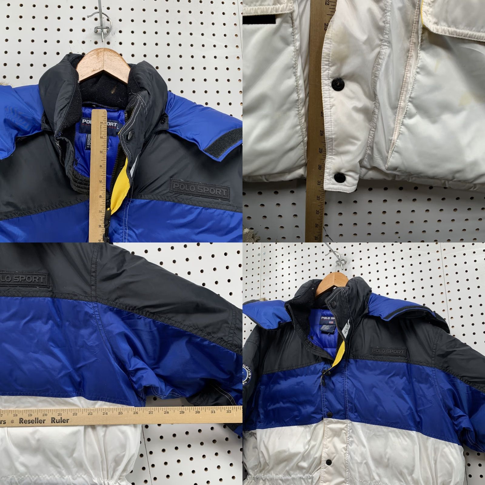 Ralph Lauren VTG Polo Sport Ralph Lauren Down Puffer Jacket Mens Large Blue White Size US L / EU 52-54 / 3 - 8 Thumbnail
