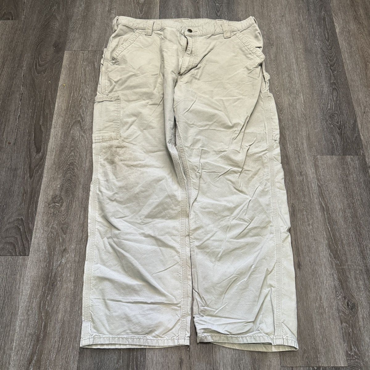 Carhartt × Vintage Essential Vintage y2k Carhartt earth tone tan wide leg pants Size US 38 / EU 54 - 2 Thumbnail