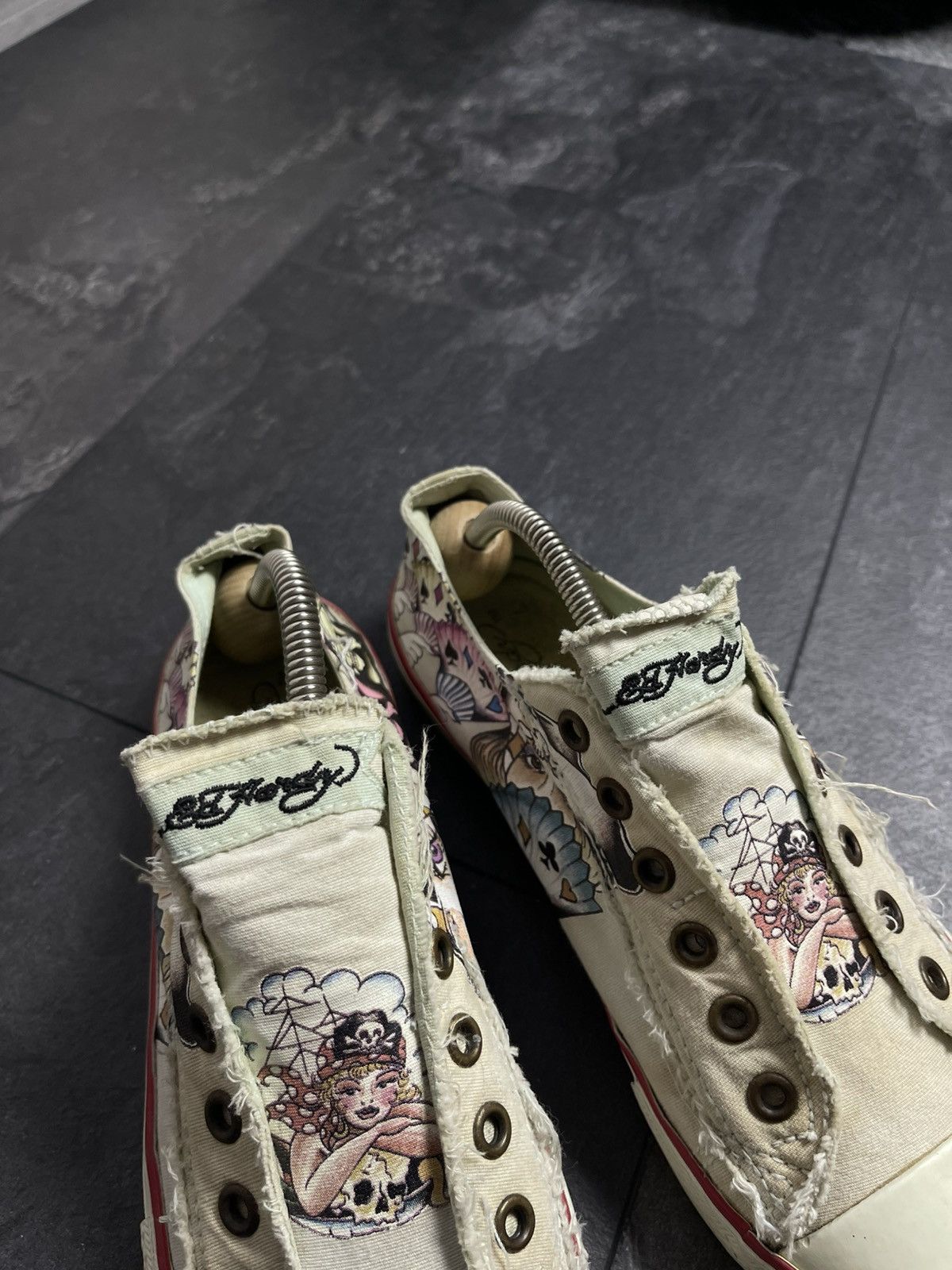 Christian Audigier × Ed Hardy × Vintage Vintage Ed Hardy Tattoo Print Sneakers Size US 7 / IT 37 - 5 Thumbnail
