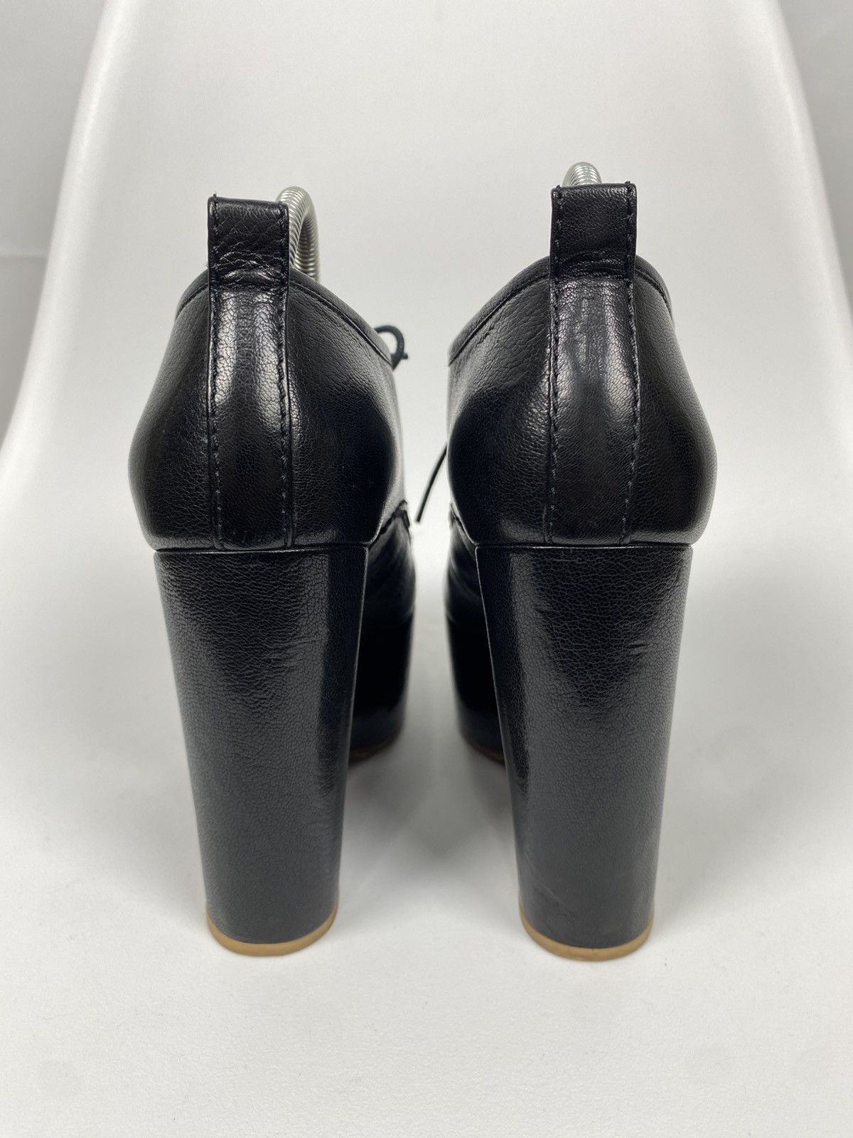 Moreschi Moreschi Leather Heel Boots Platform Fur Trim size 37 Size US 7 / IT 37 - 4 Thumbnail