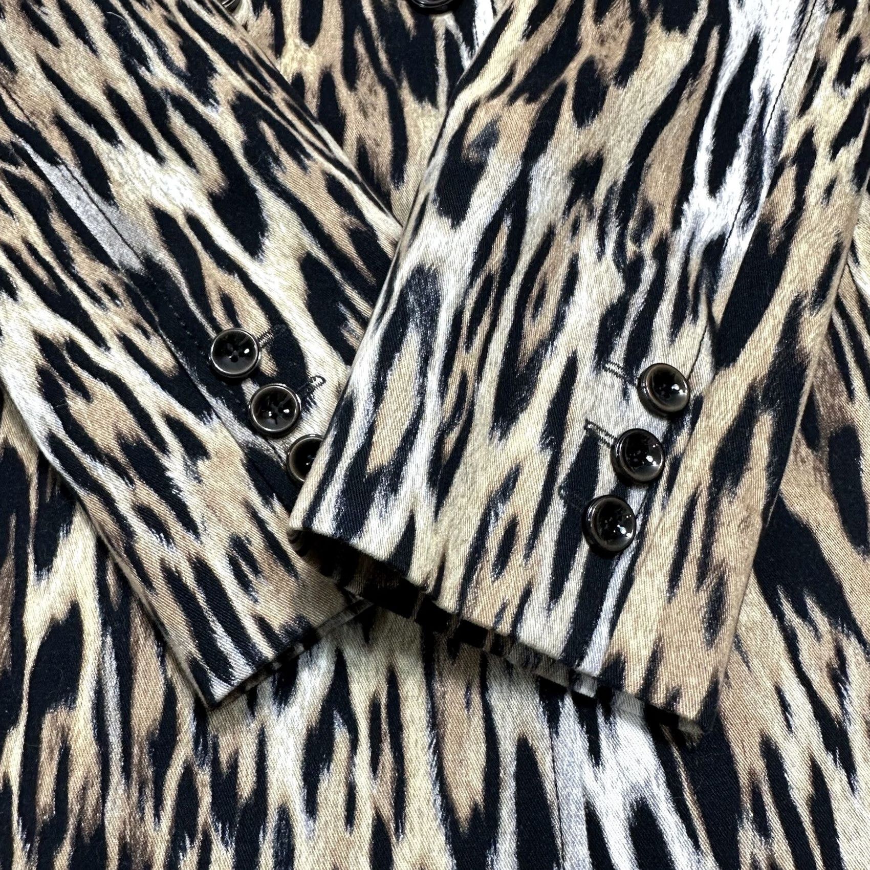 Doublet Julio Blazer Coat Jacket Leopard Print Brown 2 Women Wool Blend Long Sleeve Buttoned Lined Pockets Casual Workwear Fall Winter Vintage: No Size XS / US 0-2 / IT 36-38 - 5 Thumbnail