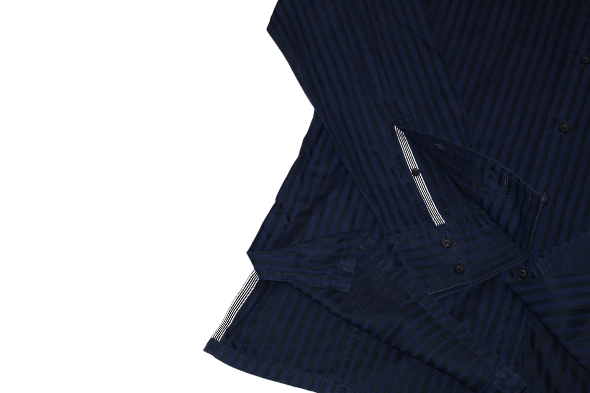 Christian Lacroix × Christian Lacroix Homme Christian Lacroix Homme Essential Striped Cotton Dress Shirt Size 44R - 11 Thumbnail