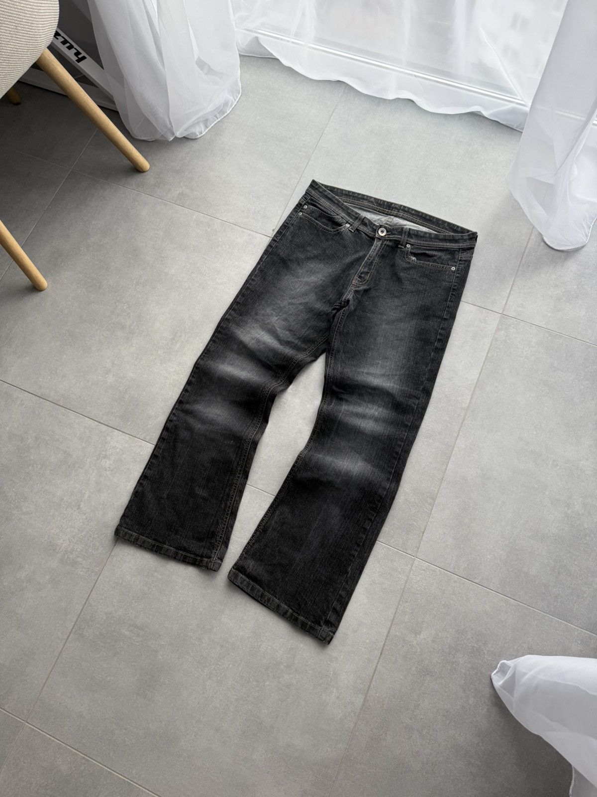 Pre-owned If Six Was Nine Vintage Baggy Flared Hype Bootcut Avantgarde Y2k Jeans Opium In Black