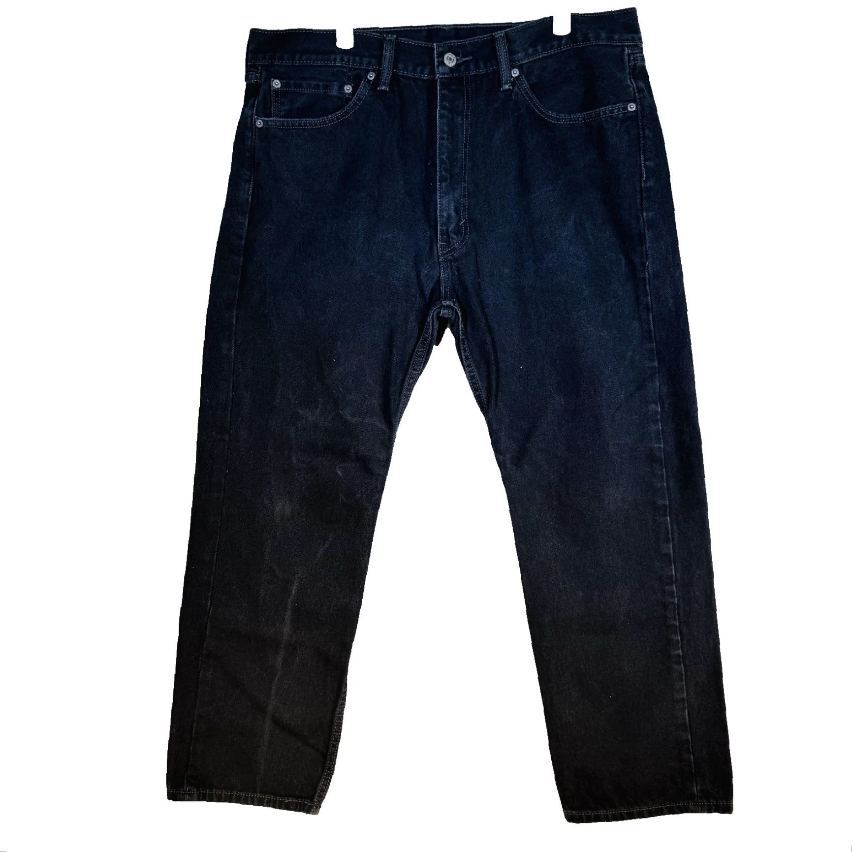 Levi's Levi's 505 Jeans Mens Regular Regular Fit 38x29 Dark Wash Black Denim Zip Fly 5-Pocket Straight Size US 38 / EU 54 - 5 Thumbnail