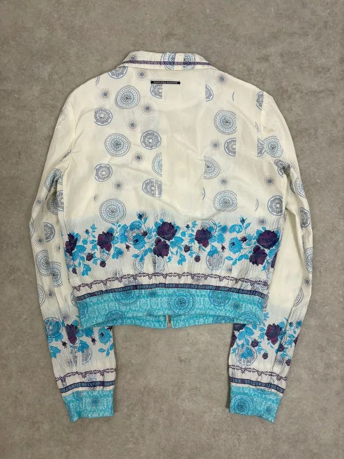 Jean Paul Gaultier 2000s Jean Paul Gaultier White & Blue Abstract Jacket Size S / US 4 / IT 40 - 6 Thumbnail