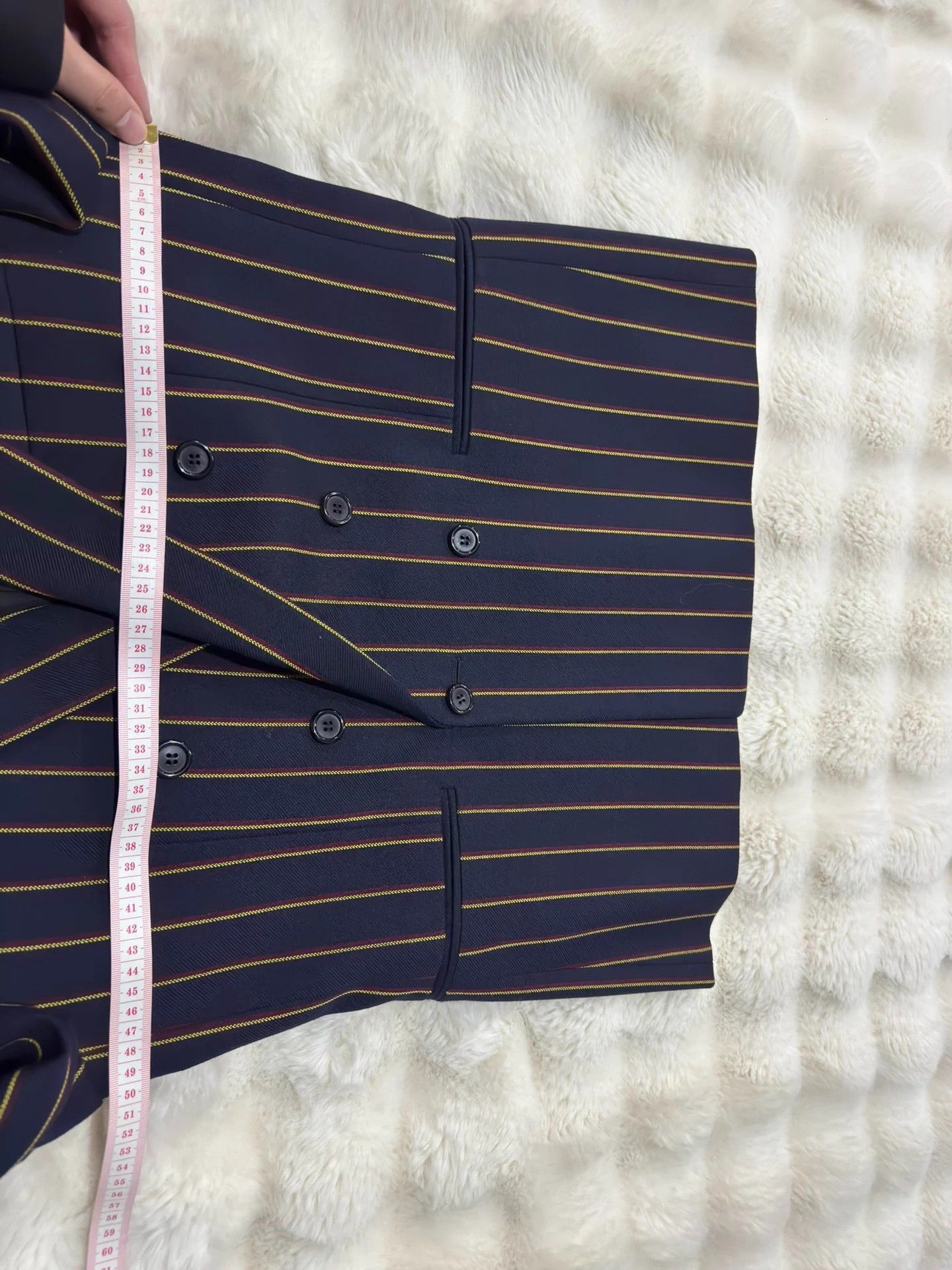 Saint Laurent Paris Saint Laurent YSL Striped Double-Breasted Suit 48 Size 48R - 8 Thumbnail