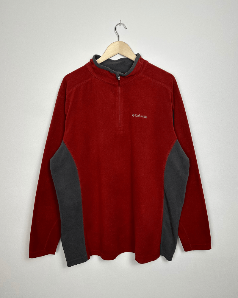 Columbia Columbia 1/4 Zip Two Tone Red/Gray Fleece Pullover XXL / 2XL Size US XXL / EU 58 / 5 - 2 Thumbnail