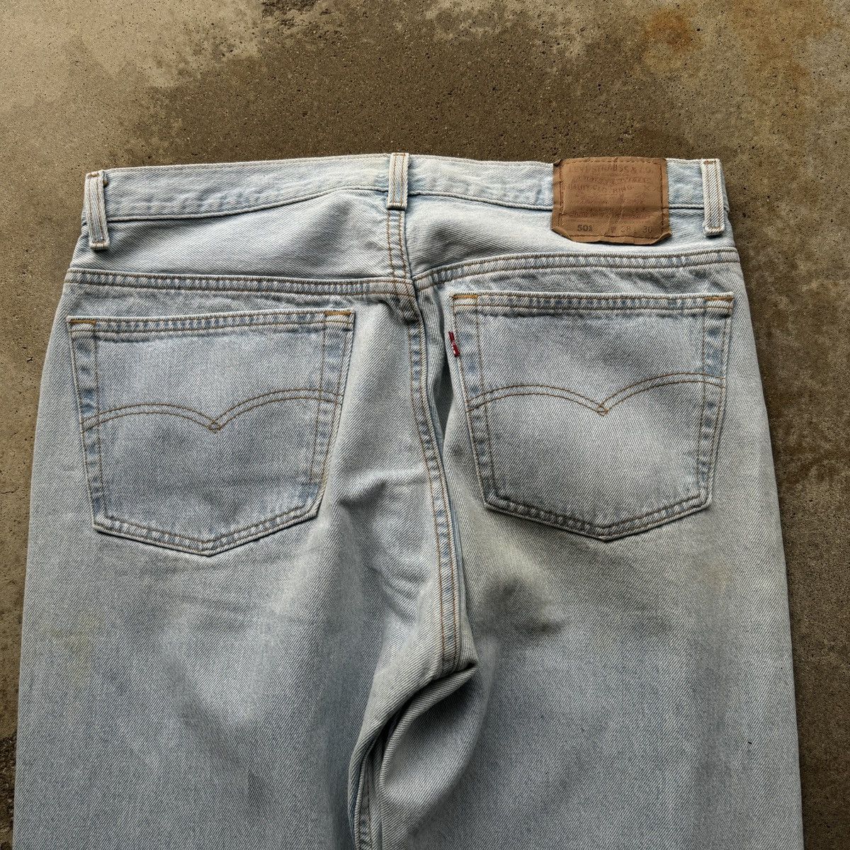 Levi's 90s Levi's 501 Thrashed Faded Jeans USA ERD Grunge Chrome Size US 35 - 4 Thumbnail