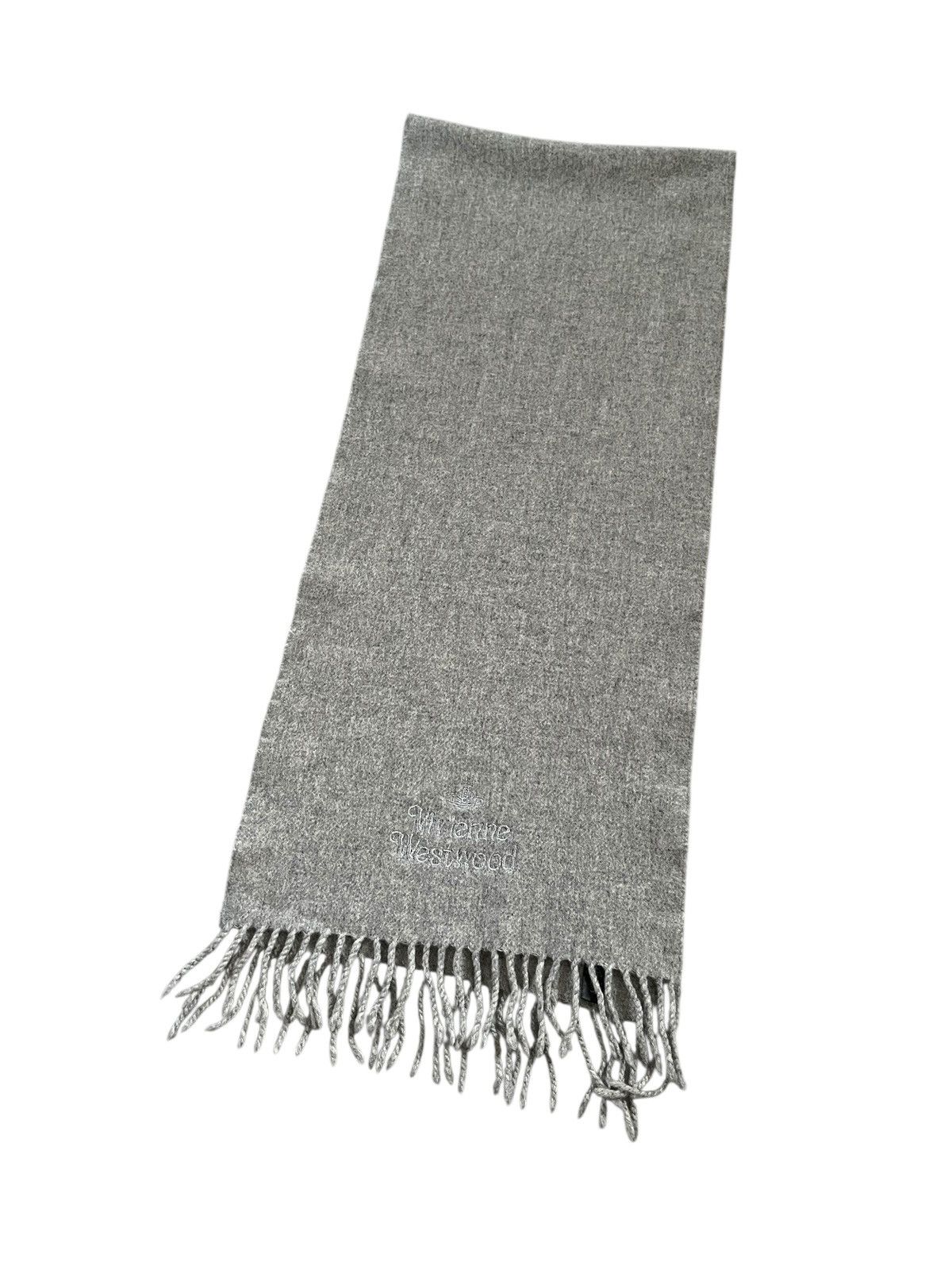 Vivienne Westwood Vintage Vivienne Westwood Embroidered Logo Wool Scarf Size ONE SIZE - 6 Thumbnail