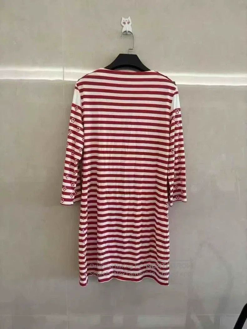 Other Louis Vuitton White and red striped dress Size L / US 10 / IT 46 - 2 Thumbnail