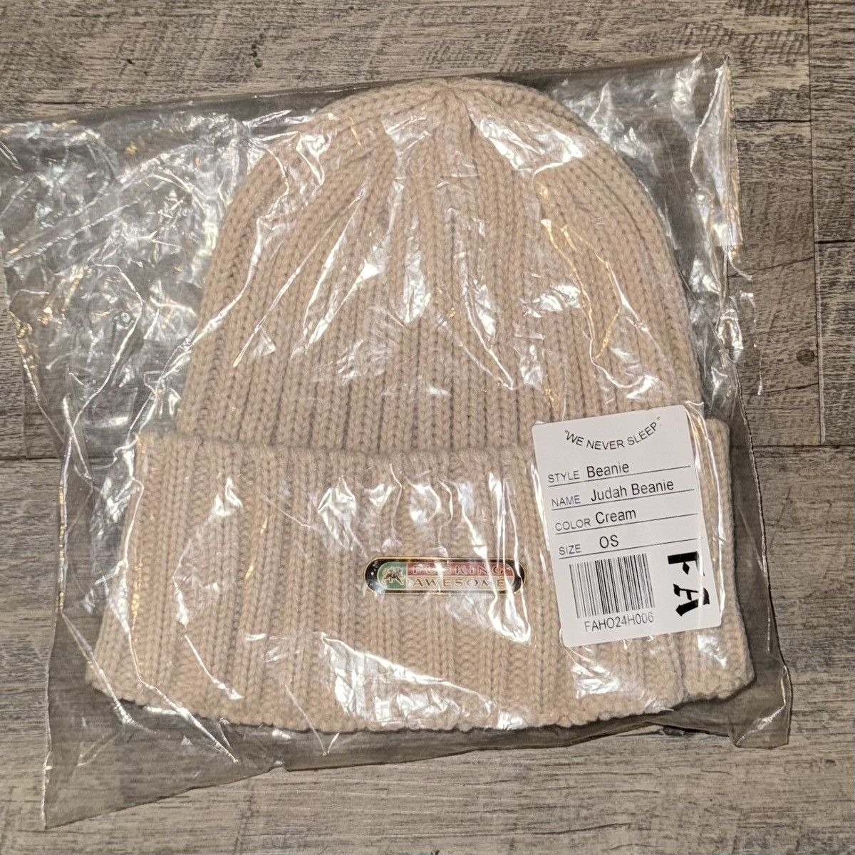 Fucking Awesome Fucking Awesome Judah Beanie Tan Size ONE SIZE - 3 Thumbnail