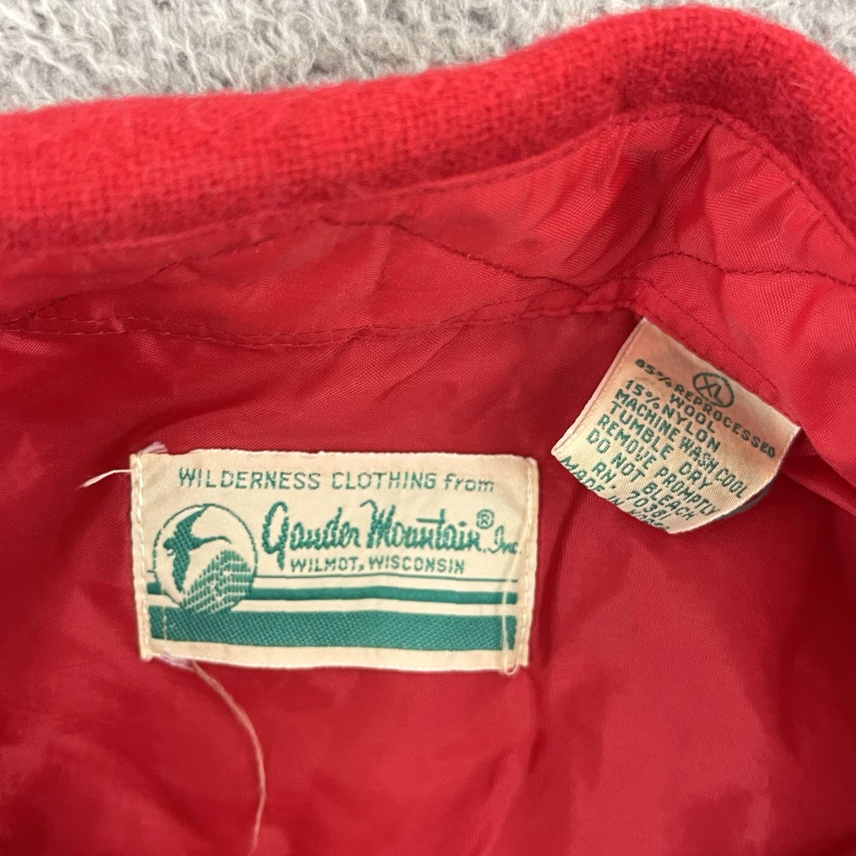 Vintage VINTAGE Gander Mountain Shirt Mens XL Red Wool Button-Up Flannel 80s USA Elbow Pad Brass Angel Pattern Size US XL / EU 56 / 4 - 4 Thumbnail