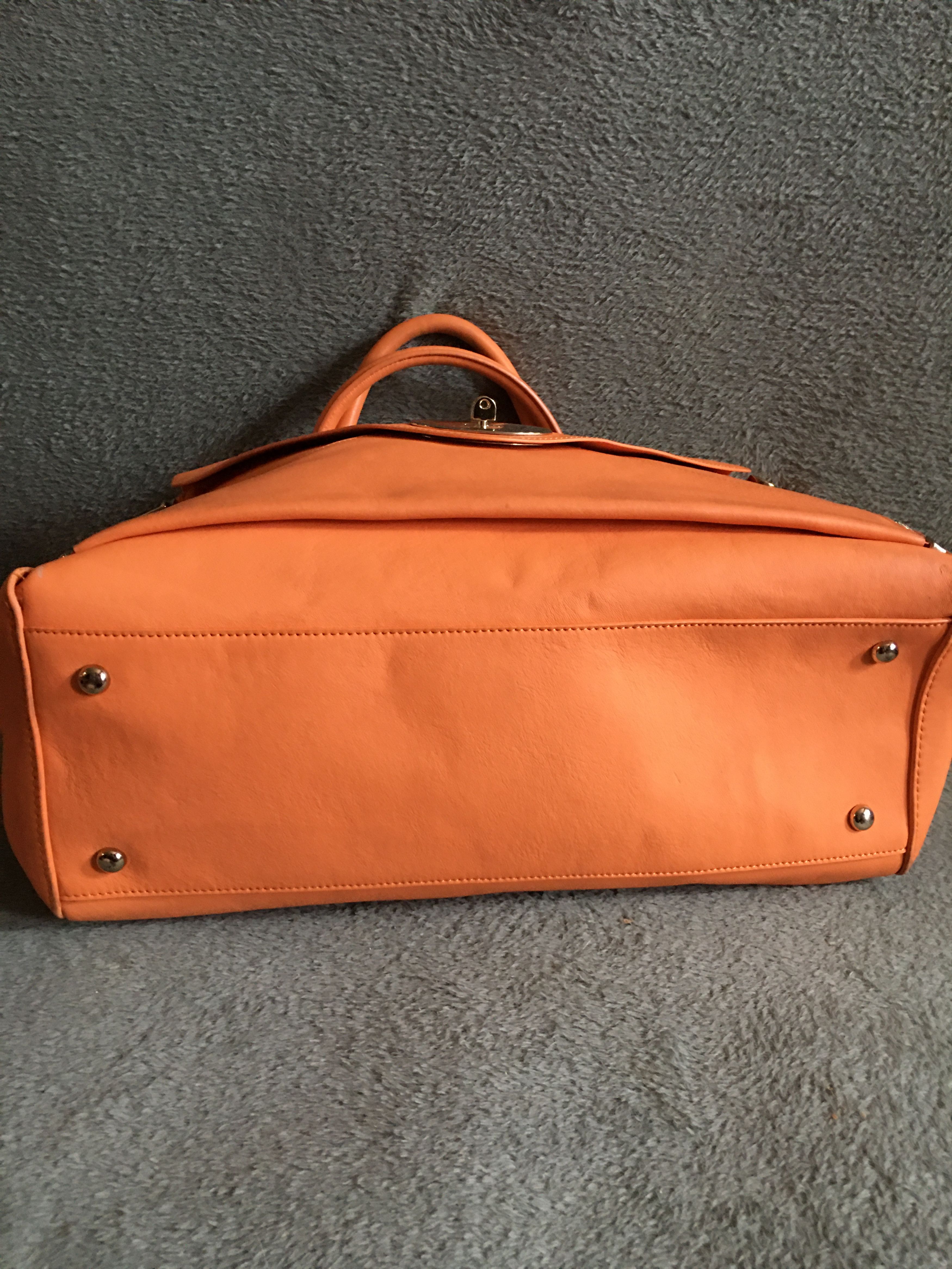 Mulberry Mulberry Willow Leather Tote Bag Orange Handbag Size ONE SIZE - 12 Thumbnail