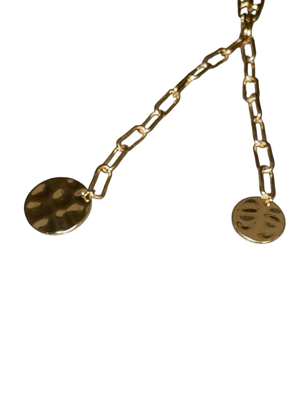 Other Adornia Paperclip Disc Long Lariat Necklace NEW Size ONE SIZE - 1 Thumbnail