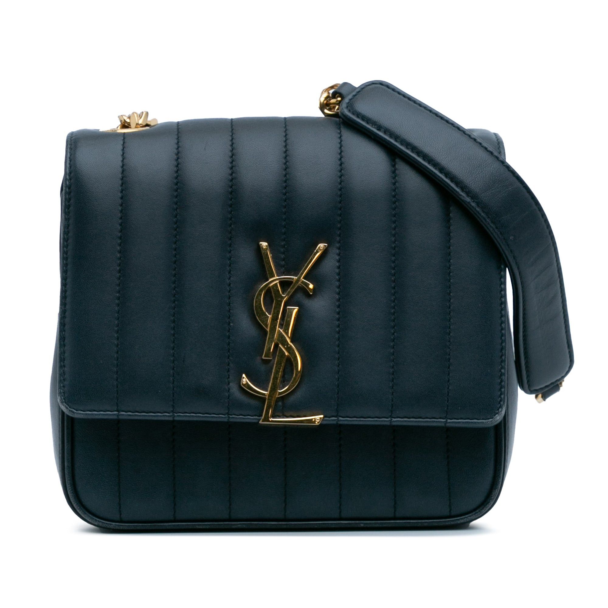 Saint Laurent Paris Medium Lambskin Monogram Vicky Chain Bag Size ONE SIZE - 1 Thumbnail