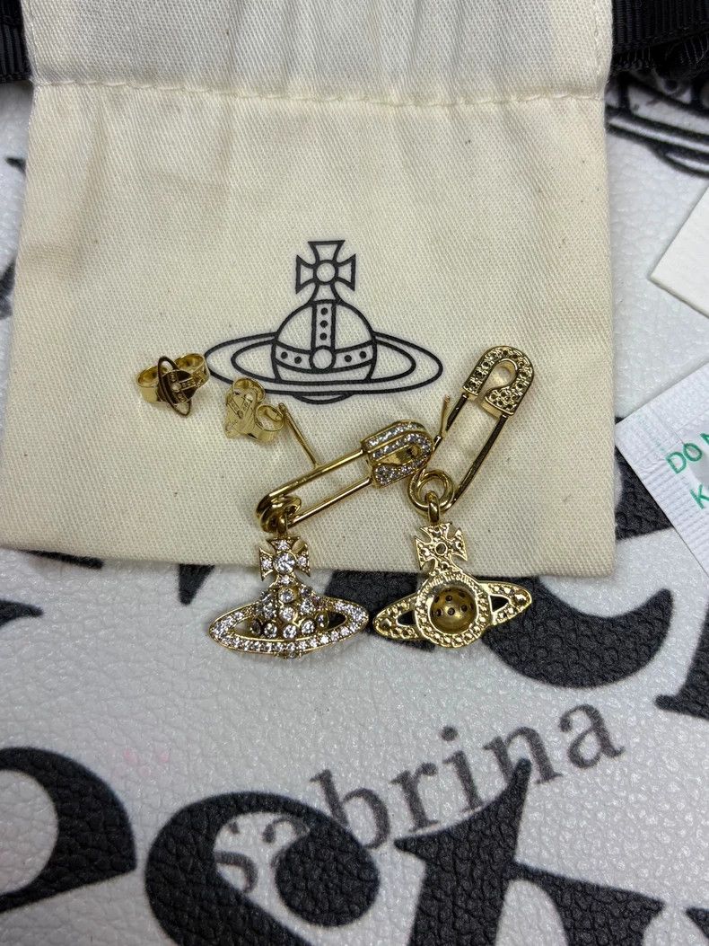 Vivienne Westwood Vivienne Westwood Gold pin earring Size ONE SIZE - 1 Thumbnail