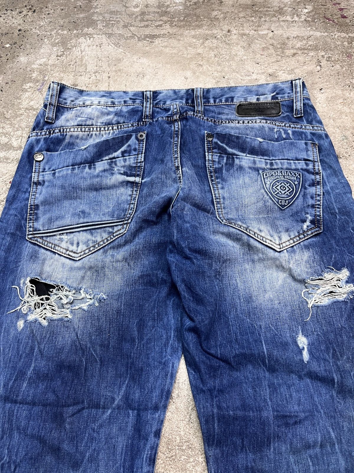 Vintage BAGGY DISTRESSED BONDAGE FADED PANTS - LOT № 3161 Size US 34 / EU 50 - 9 Thumbnail
