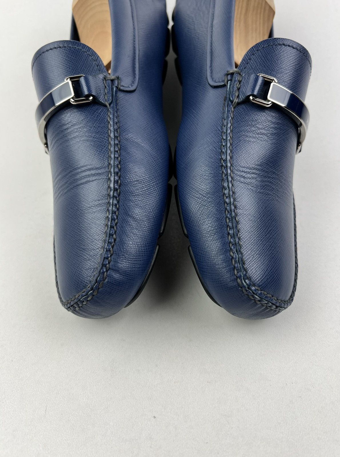 Prada PRADA Loafers Leather Saffiano Drivers Moccasins Shoes Logo Size US 9.5 / EU 42-43 - 7 Thumbnail