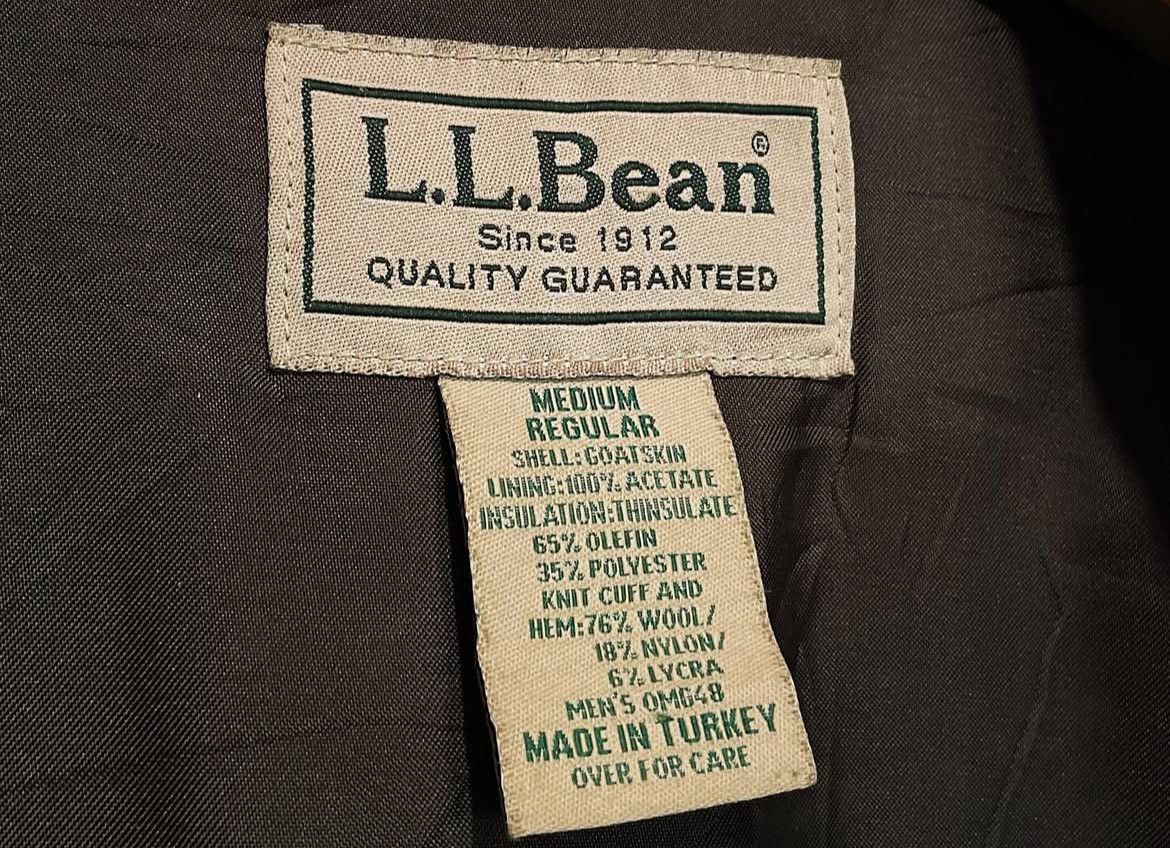 L.L. Bean Vintage 90s LL Bean A-2 Goatskin Leather Bomber Flight Lined Size US L / EU 52-54 / 3 - 10 Thumbnail