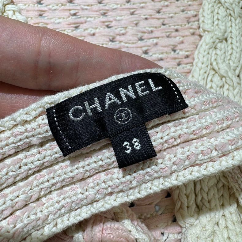 Chanel Chanel 18 cherry blossom pink hemp knitted cardigan coat Size XS / US 0-2 / IT 36-38 - 8 Thumbnail