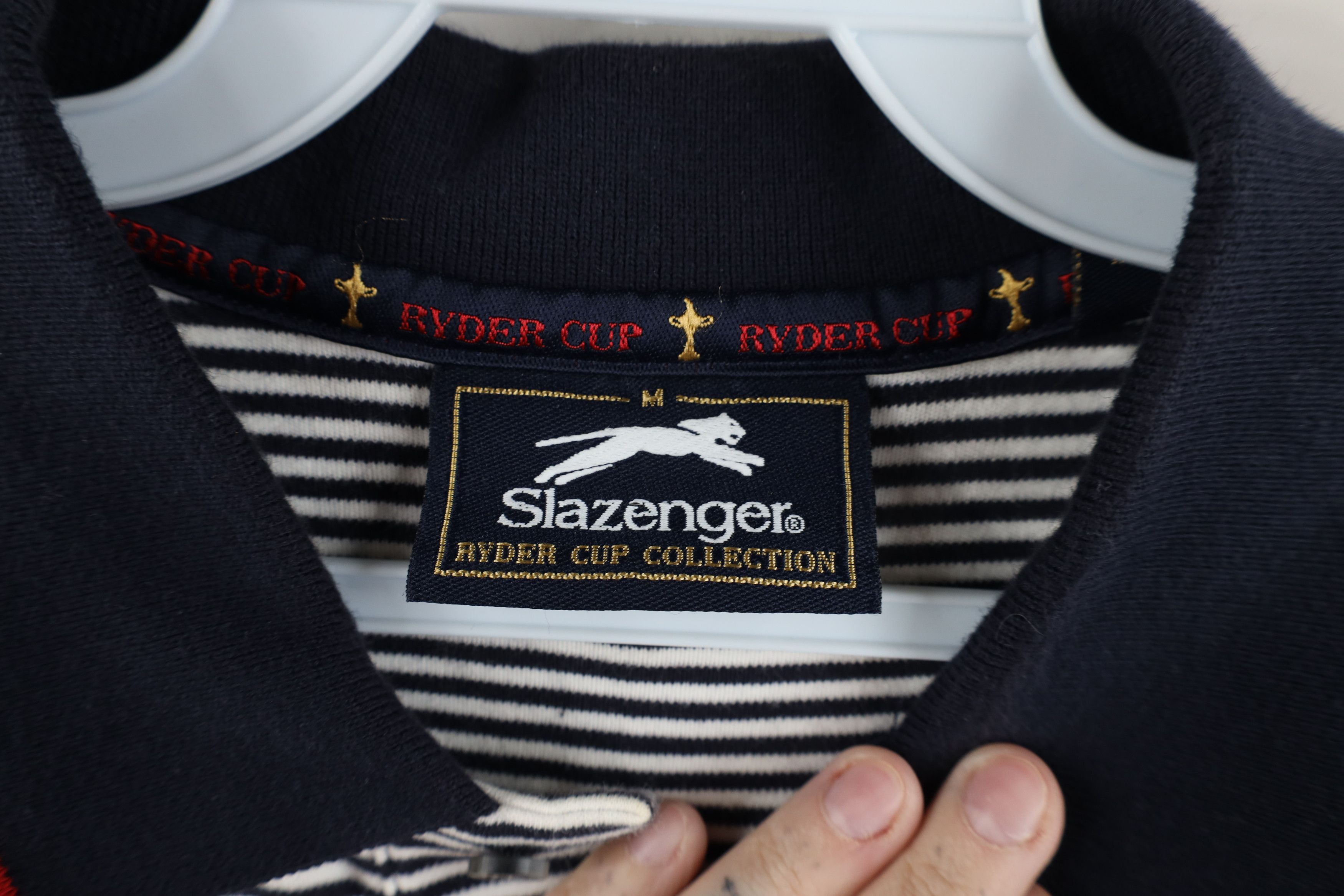 Vintage Vintage Y2K 2002 Ryder Cup The Belfry Striped Golf Polo Size US M / EU 48-50 / 2 - 6 Thumbnail