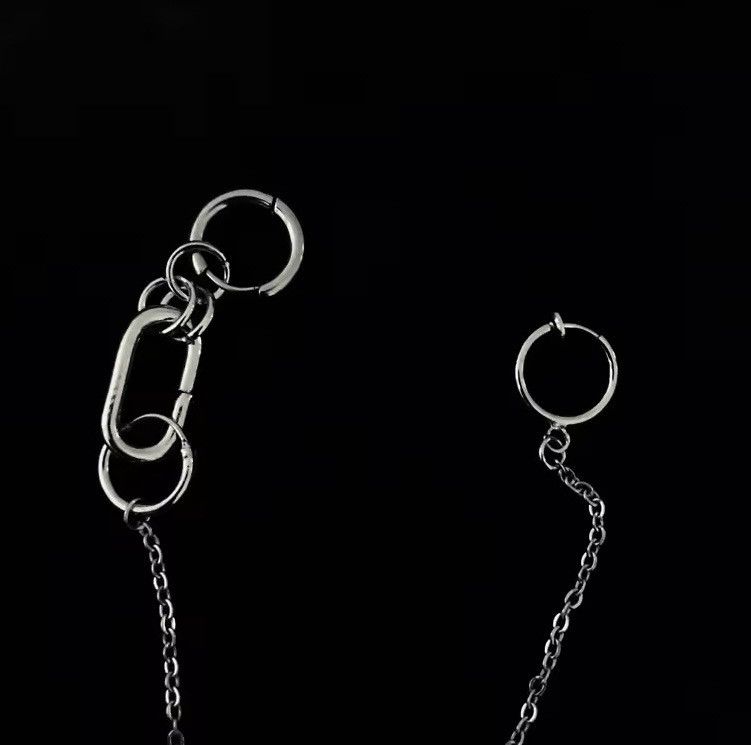 Japanese Brand × Jewelry Cosplay Nana Okazaki lip clip and chain earrings Size ONE SIZE - 4 Thumbnail