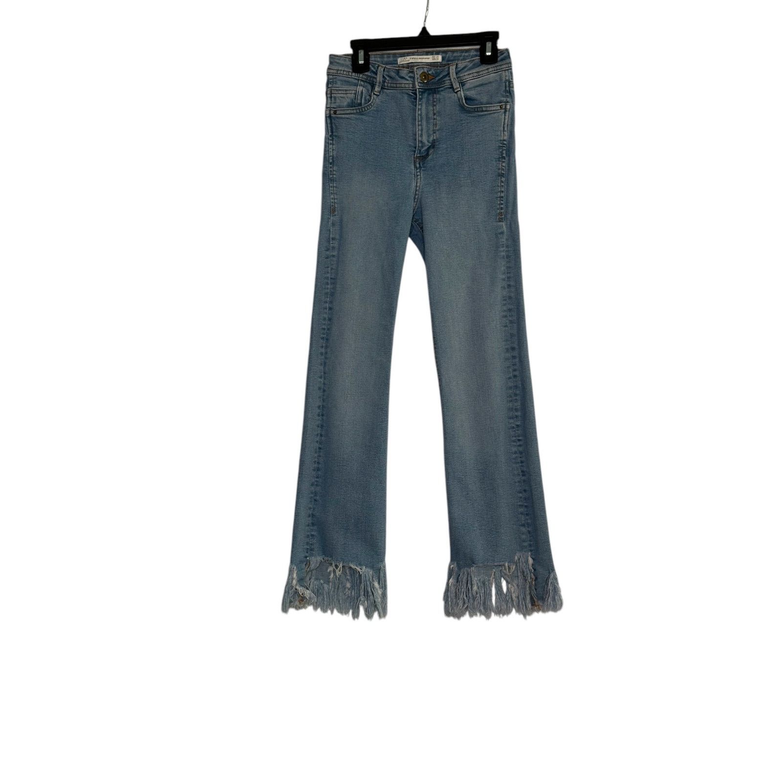 Zara Zara Blue Frayed Hem Jeans size 2 Size 26" / US 2 / IT 38 - 8 Thumbnail
