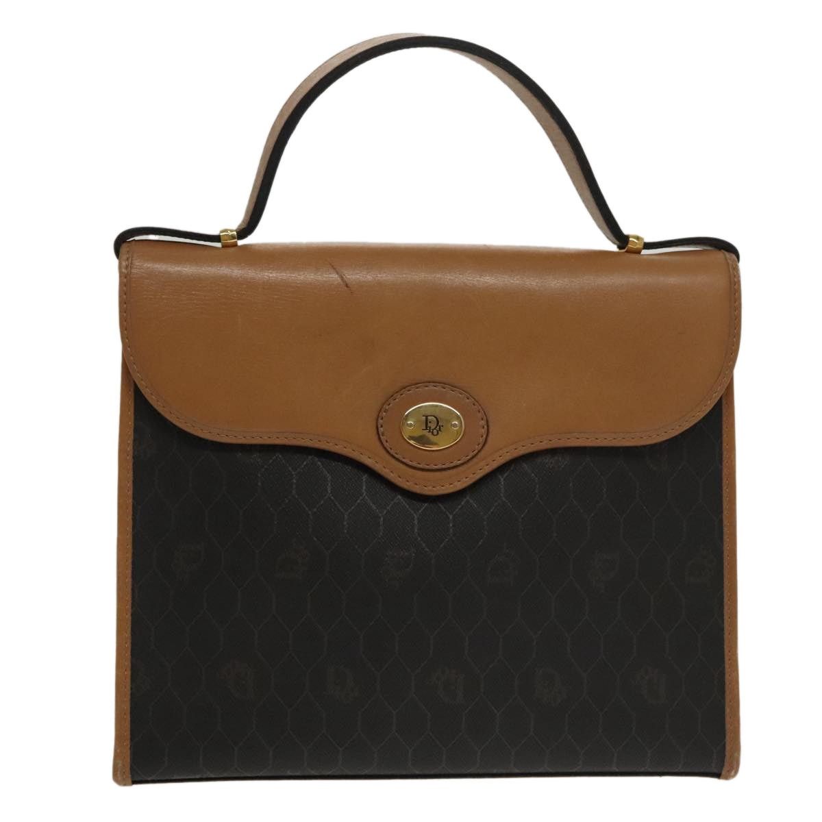 Dior DIOR Honeycomb Canvas Hand Bag Pvc Black Brown Size ONE SIZE - 2 Thumbnail