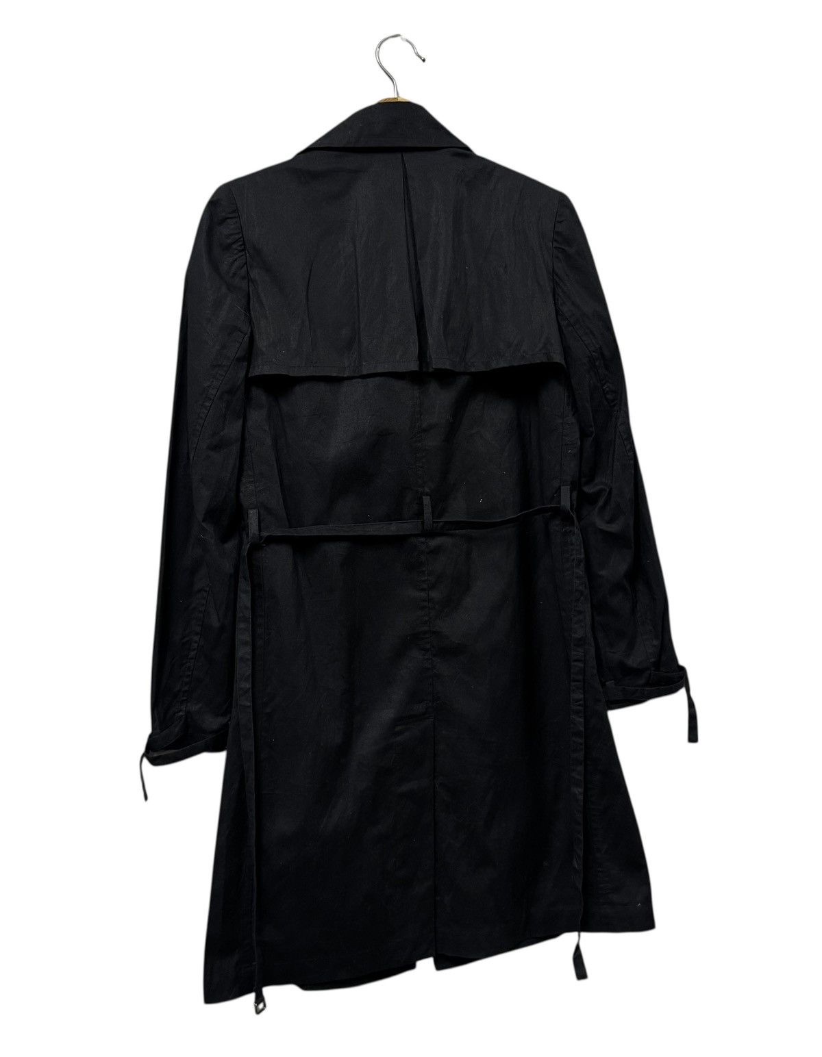 Yohji Yamamoto Vtg🔥Y’s Red Label Black Trench Coat Bondage Double Breasted Size US M / EU 48-50 / 2 - 17 Thumbnail
