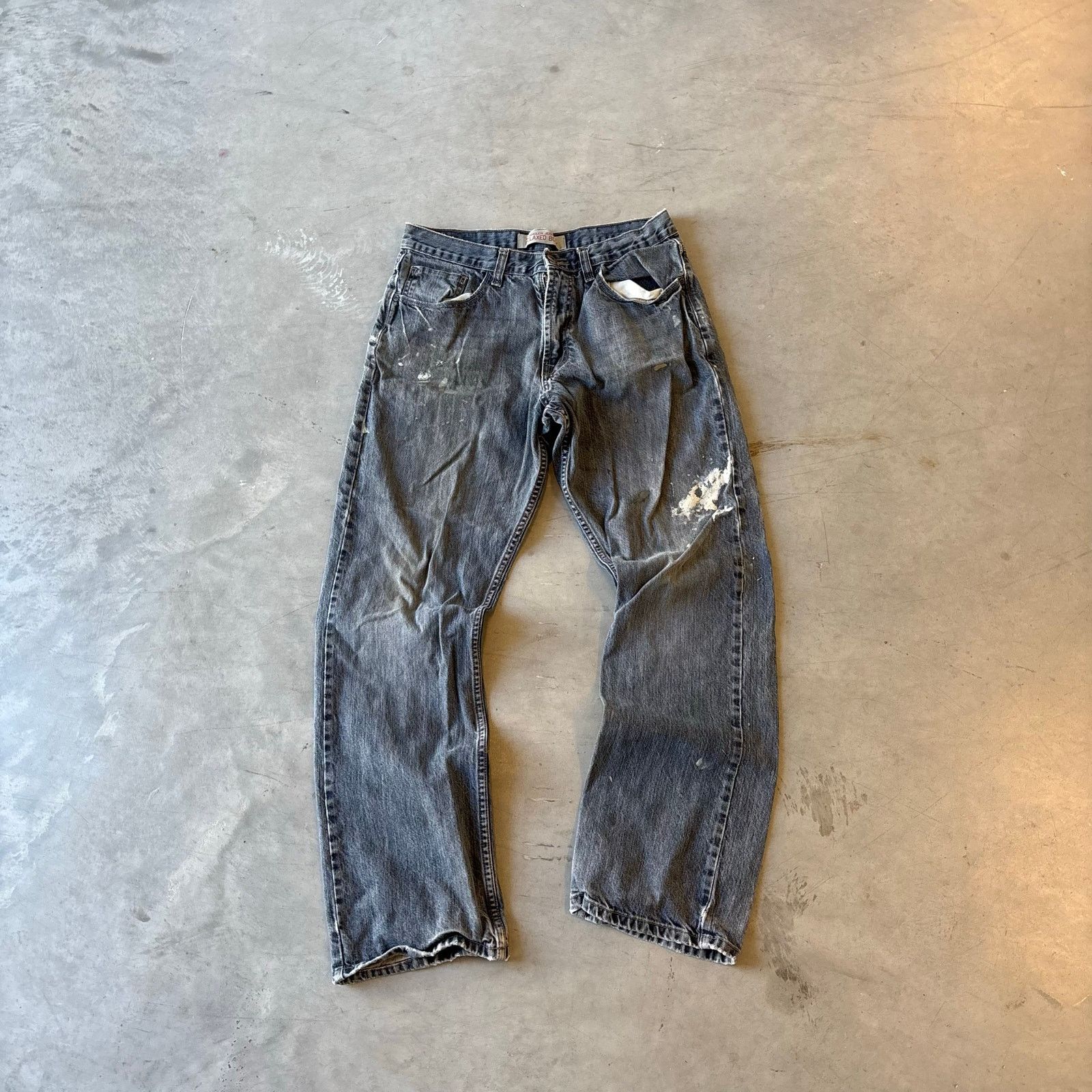 Vintage y2k vintage faded bootcut flared painted jeans Size US 32 / EU 48 - 1 Thumbnail