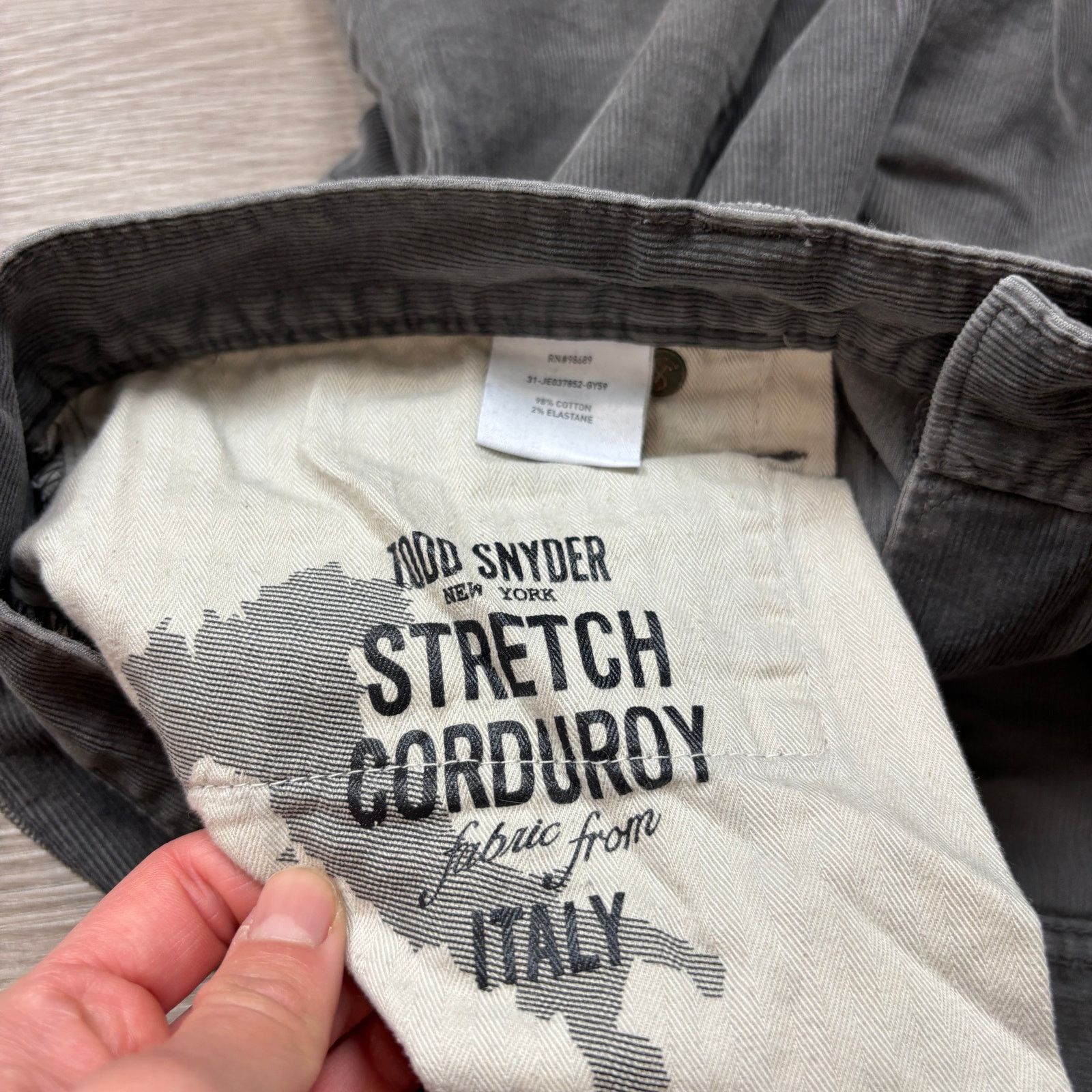 Todd Snyder Todd Snyder Slim Fit Stretch Corduroy Pants Men's 32x28 Size US 32 / EU 48 - 11 Thumbnail