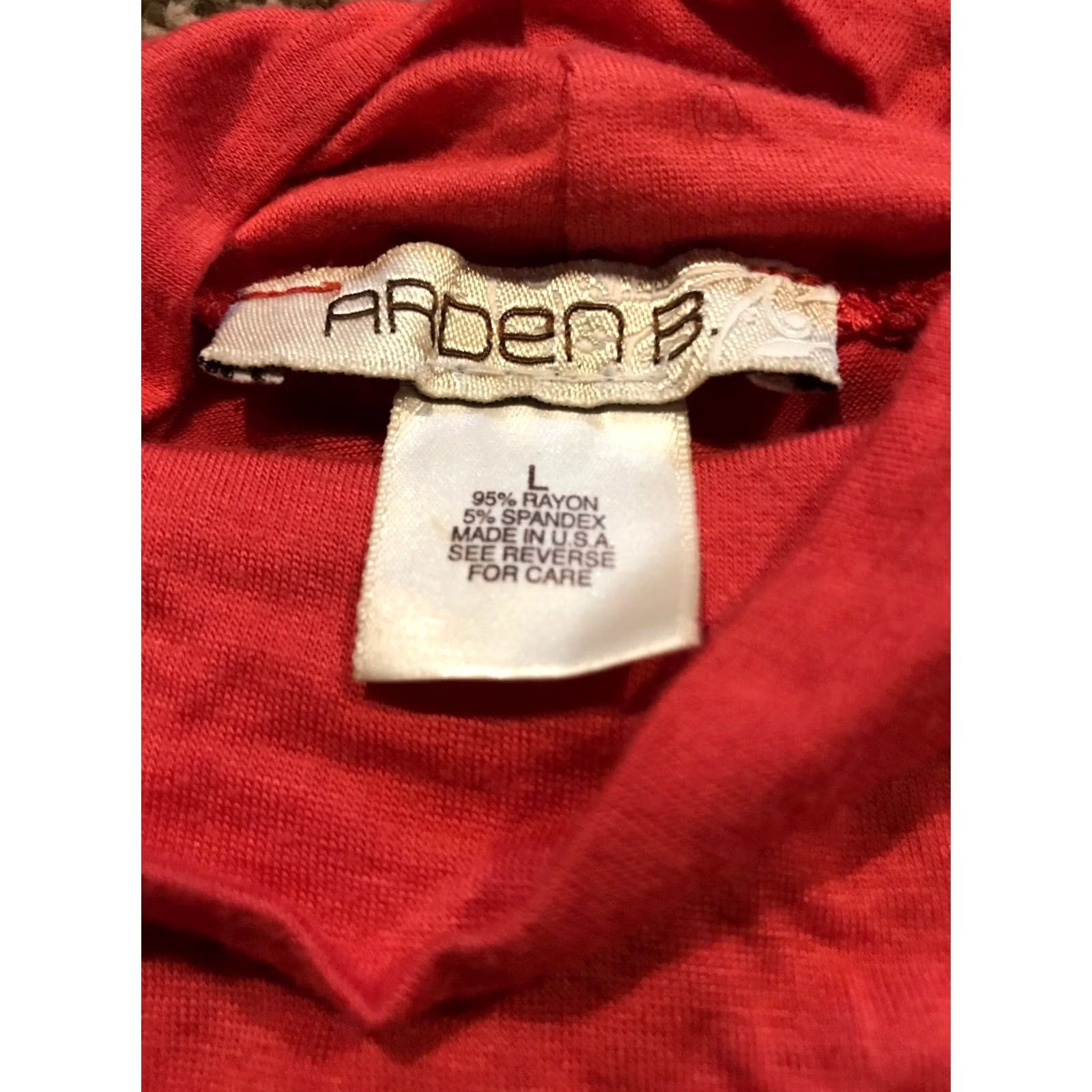 Vintage Arden B Womens L Shirt Tank Sleeveless Cropped Open Back Red Rayon Blend Camisole Casual Shirt Mens? Girls? Size L / US 10 / IT 46 - 2 Thumbnail