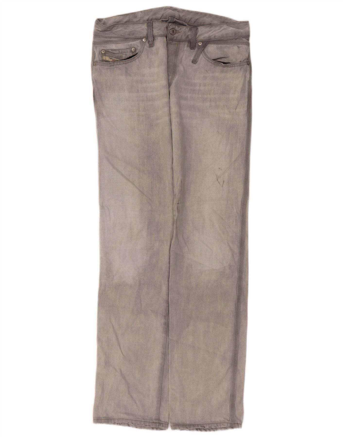 Diesel Mens Straight Jeans W32 L34 Grey Cotton Size US 32 / EU 48 - 1 Thumbnail