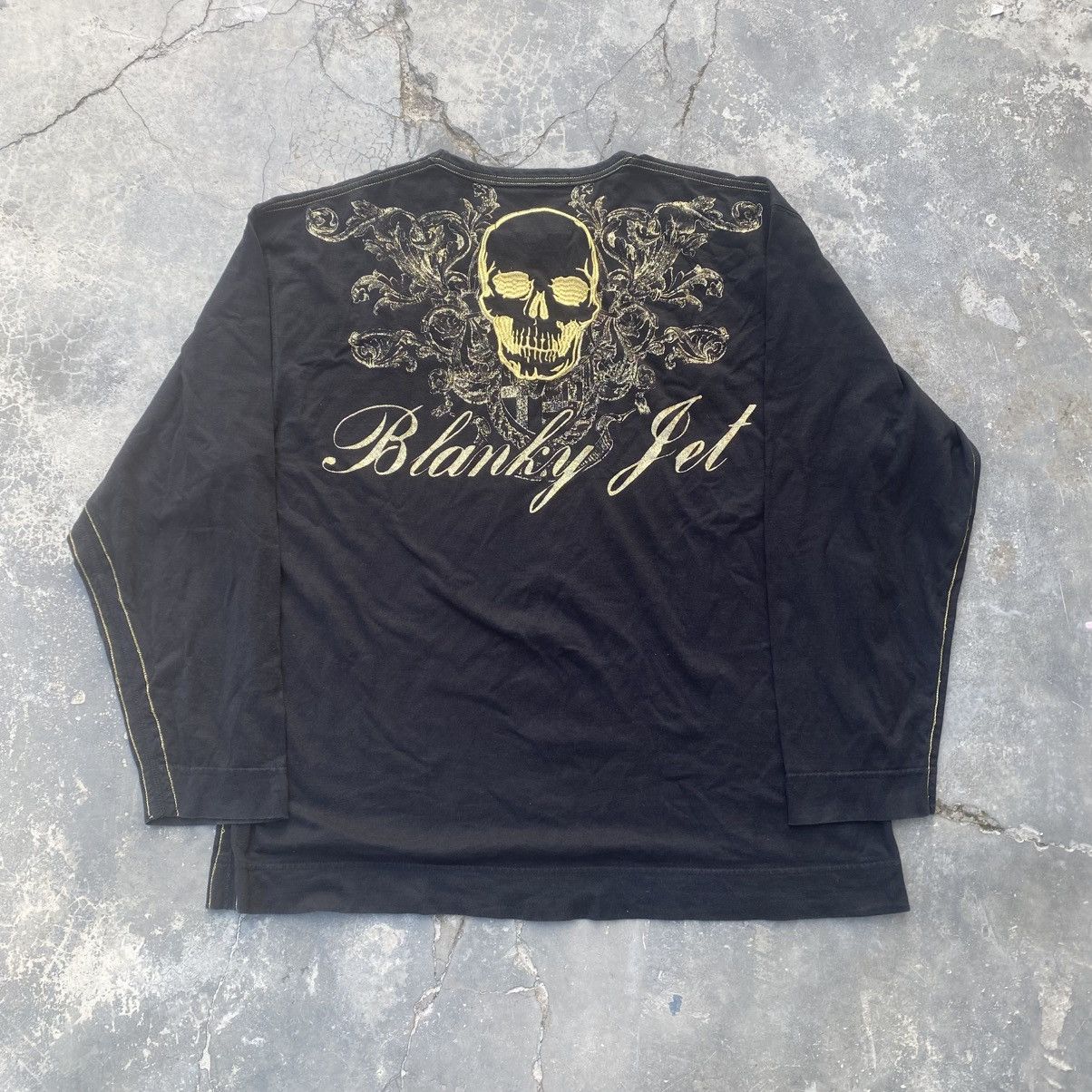 Japanese Brand Blanky Jet Glitter Gold Skull tee Size US XXL / EU 58 / 5 - 1 Thumbnail