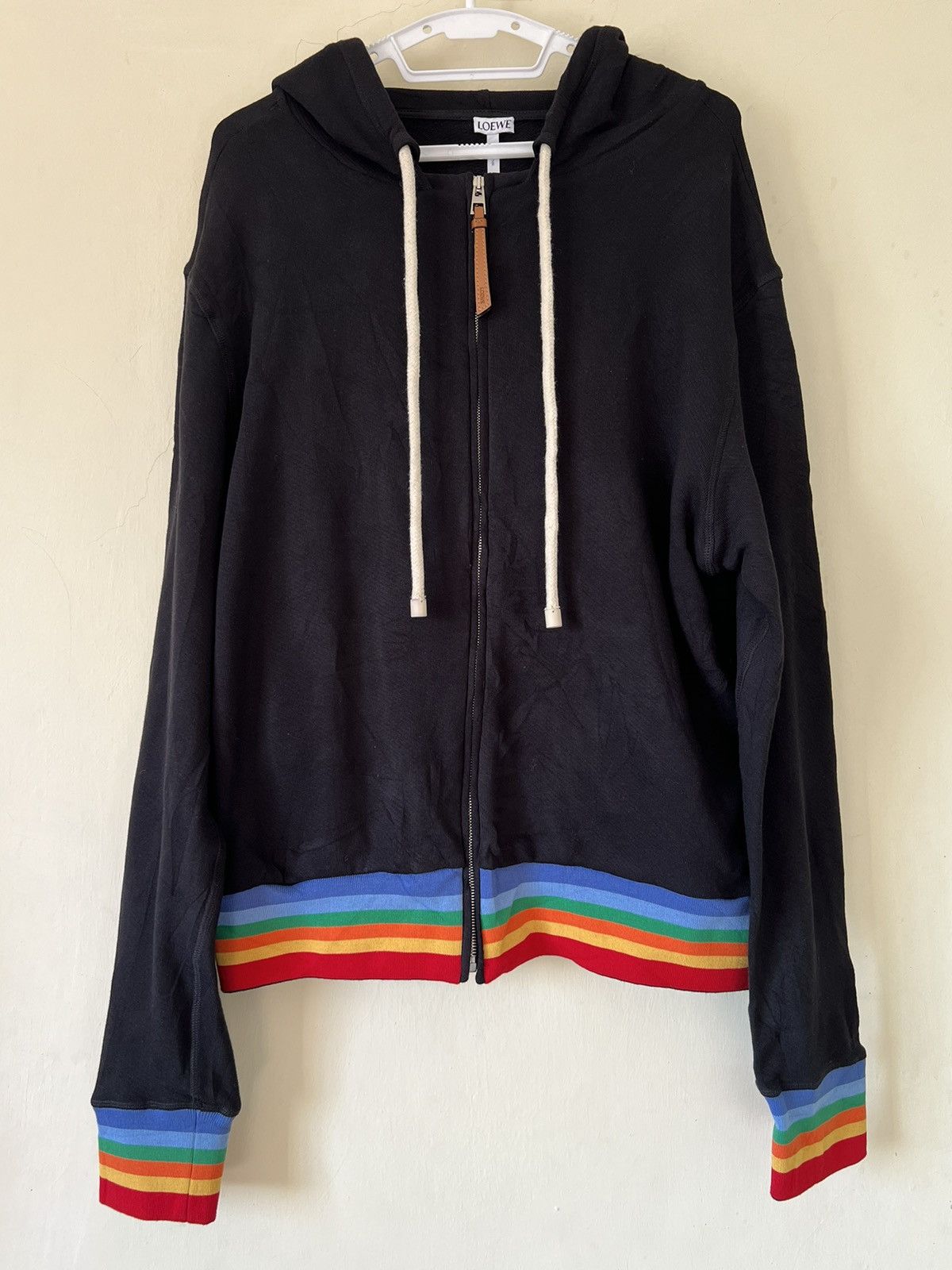 Loewe Loewe Rainbow black rip zip hoodie Size US M / EU 48-50 / 2 - 1 Thumbnail