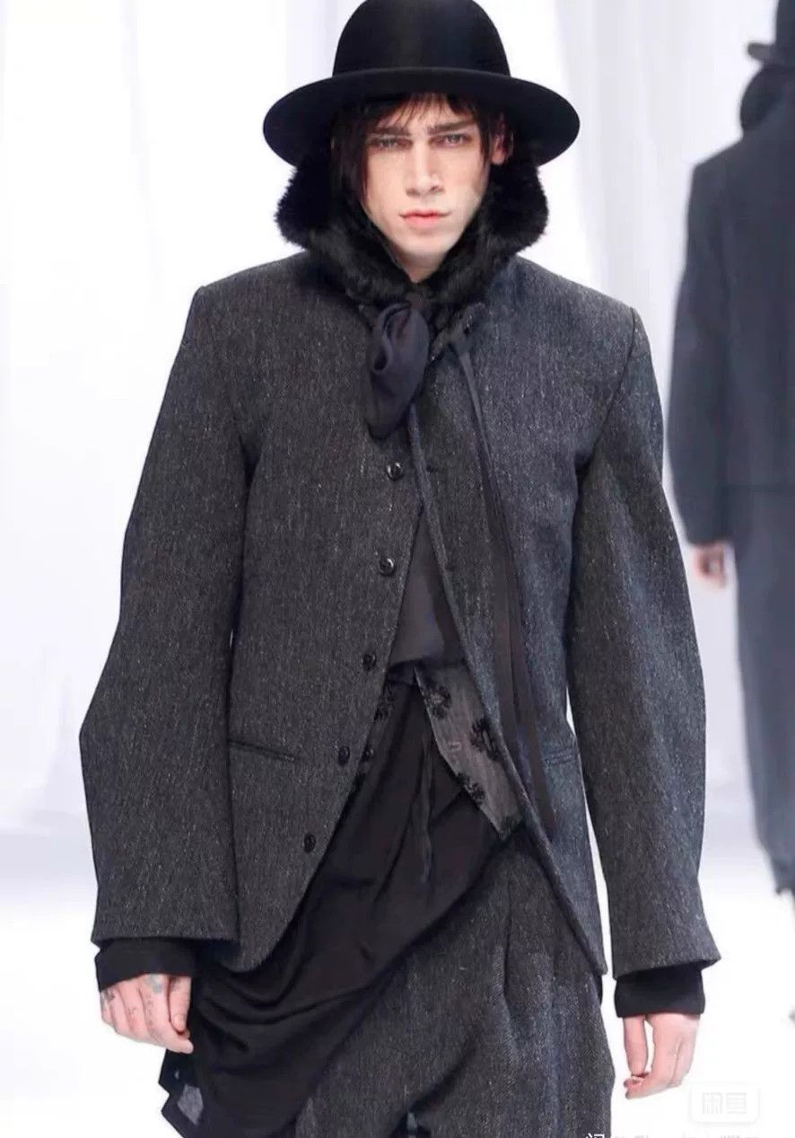 Ann Demeulemeester Ann Demeulemeester Gray Herringbone Blazer Size US XS / EU 42 / 0 - 1 Thumbnail