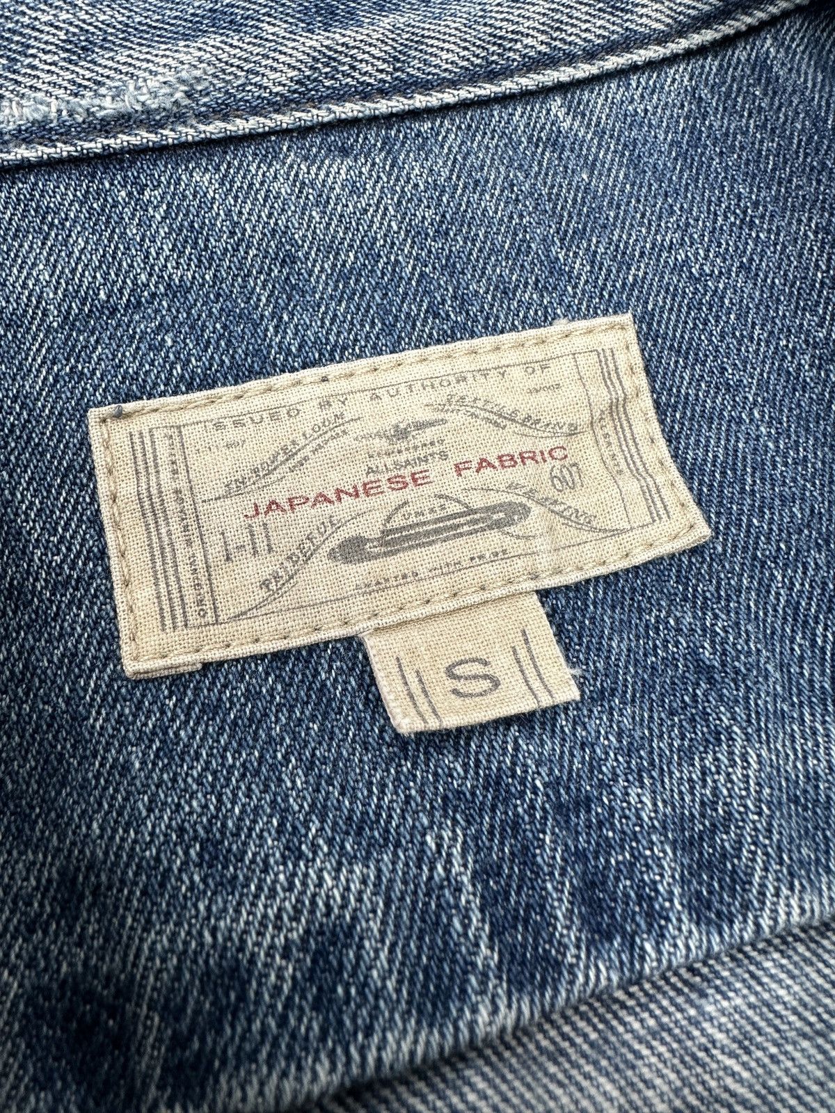 Allsaints ALLSAINTS Japanese Fabric Kiku Denim Trucker Jacket size S Size US S / EU 44-46 / 1 - 4 Thumbnail